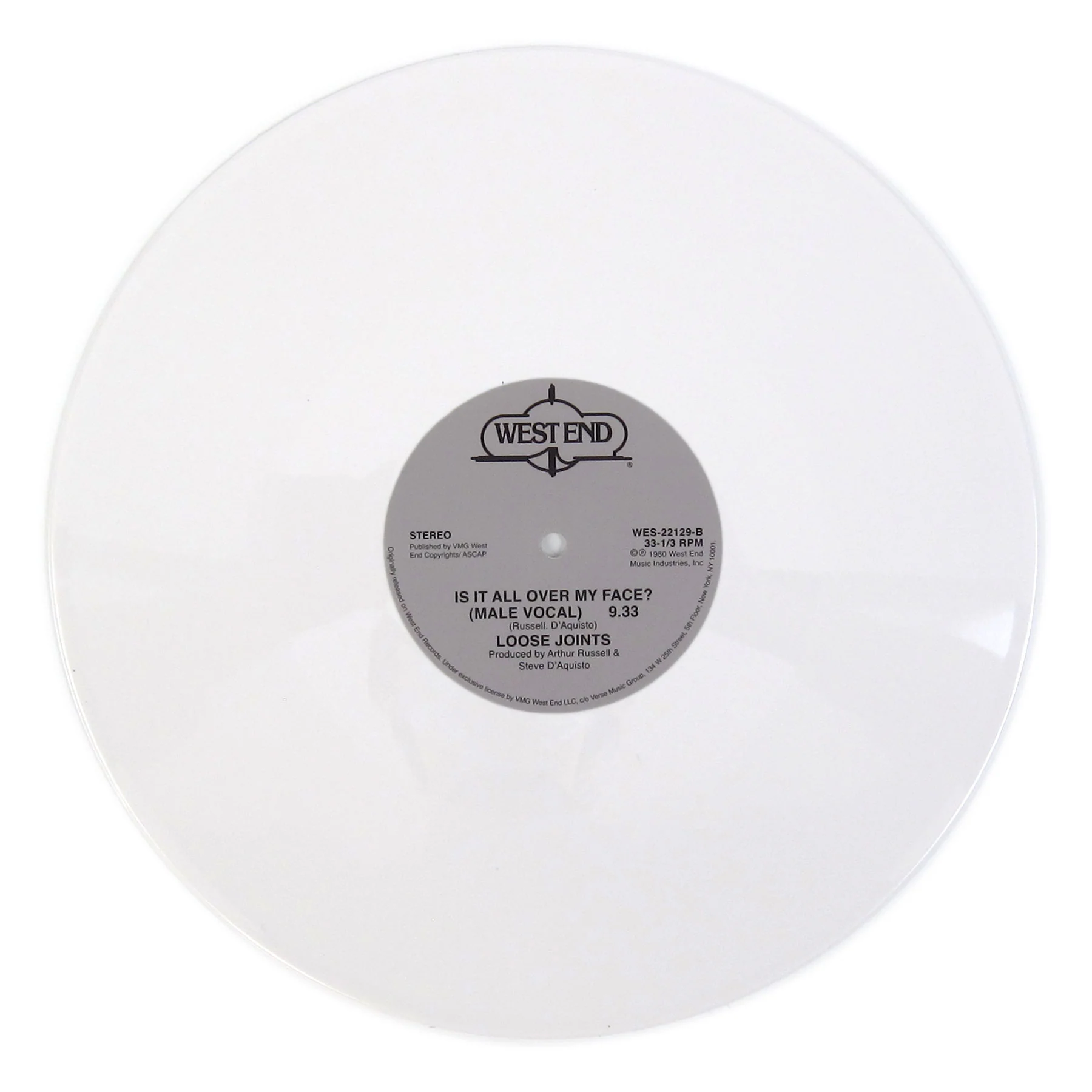 Loose Joints: Is It All Over My Face (White Colored Vinyl) Vinyl 12" - Image 2