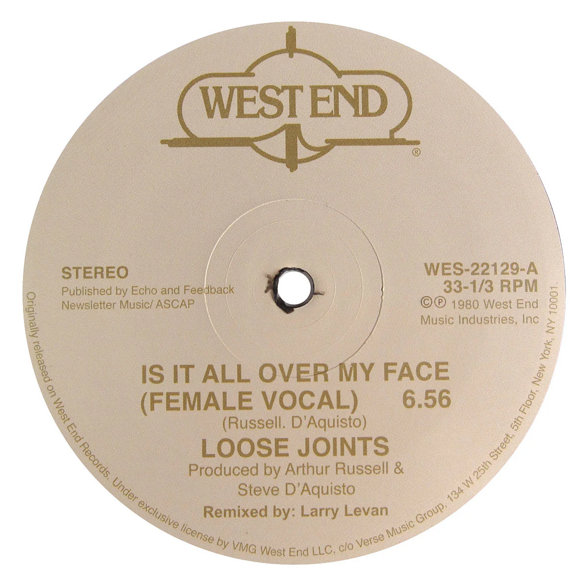 Loose Joints: Is It All Over My Face Vinyl 12"
