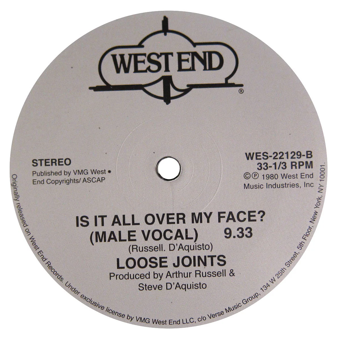 Loose Joints: Is It All Over My Face Vinyl 12" - Image 2
