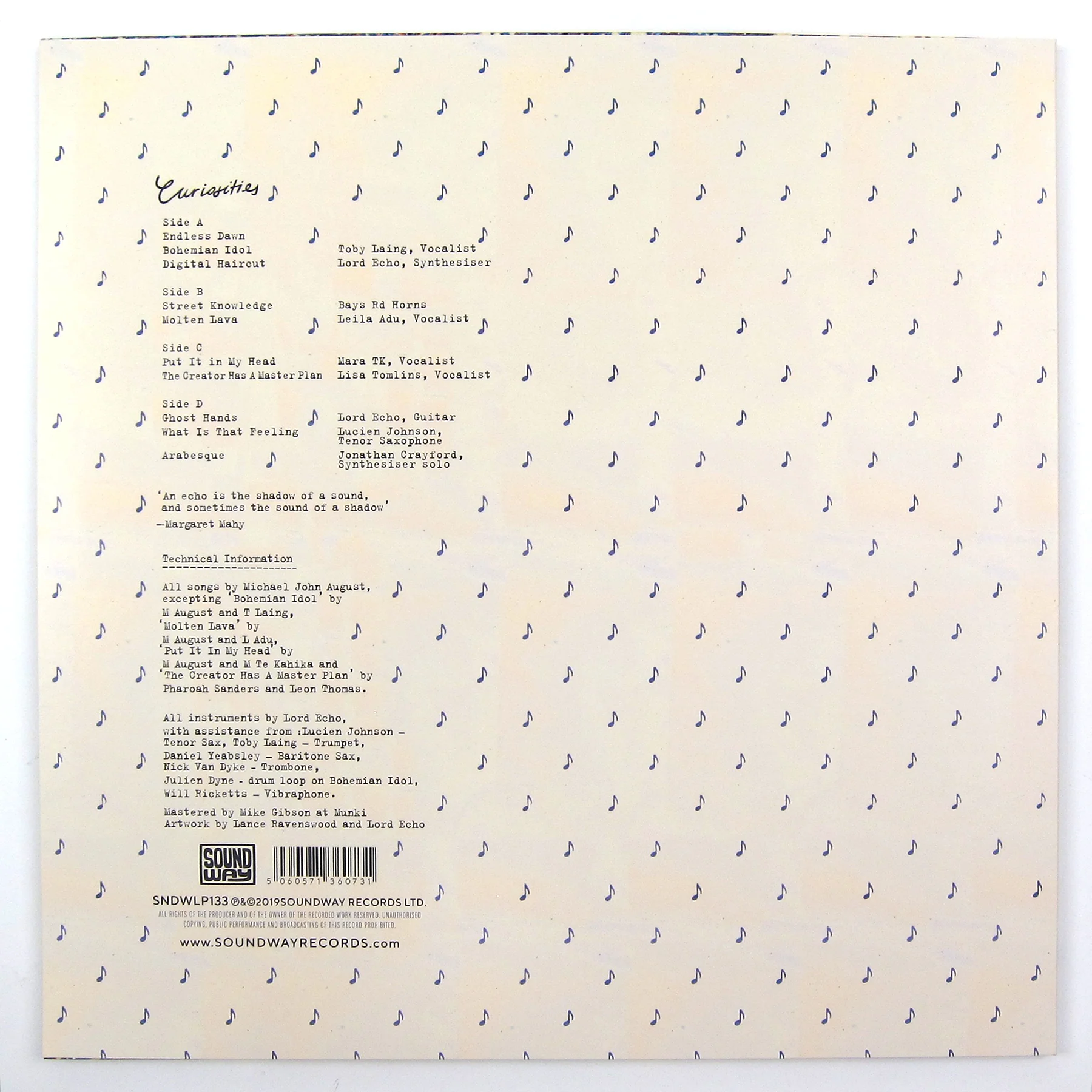 Lord Echo: Curiosities Vinyl 2LP - Image 3
