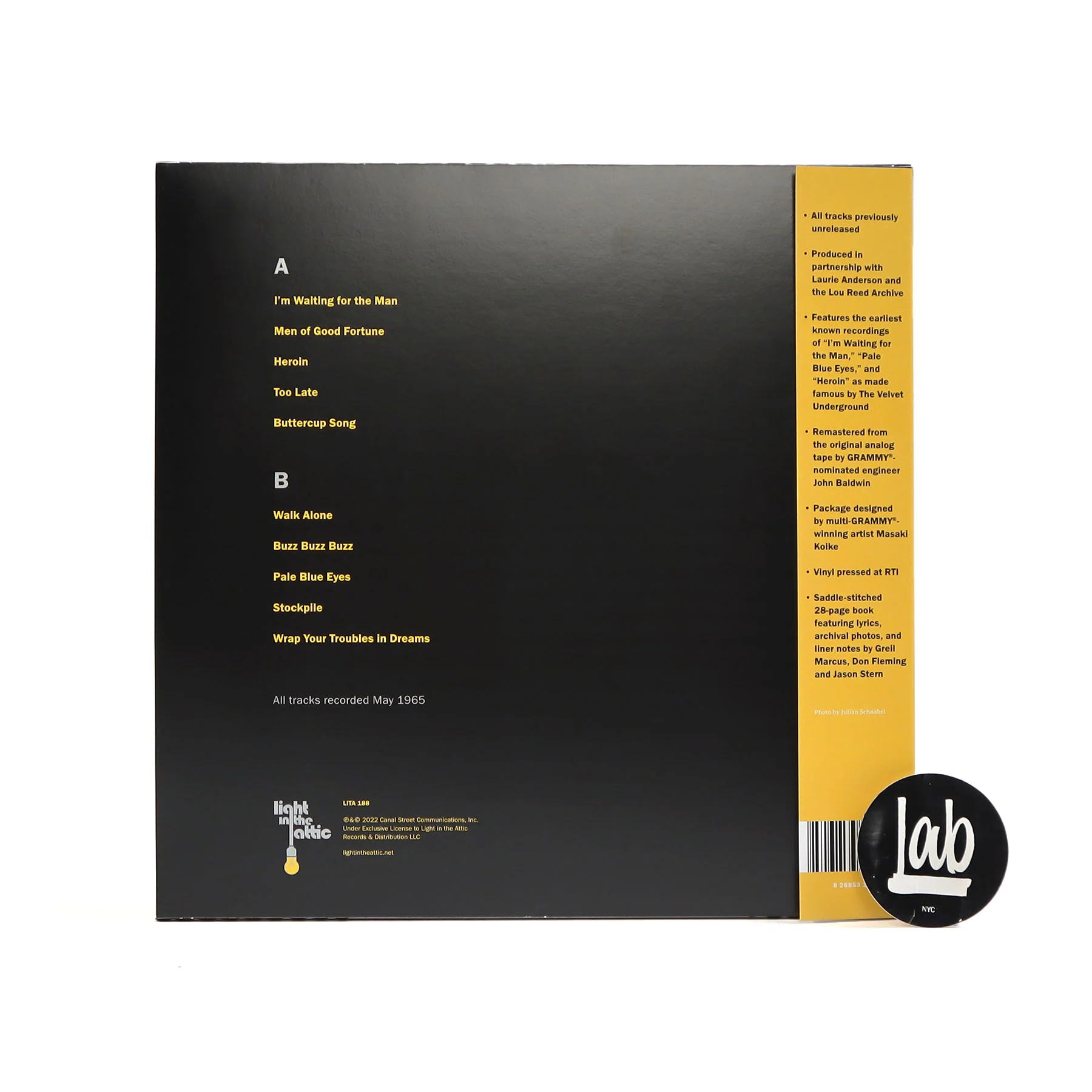 Lou Reed: Words & Music, May 1965 (Indie Exclusive Colored Vinyl) Vinyl LP - Image 3
