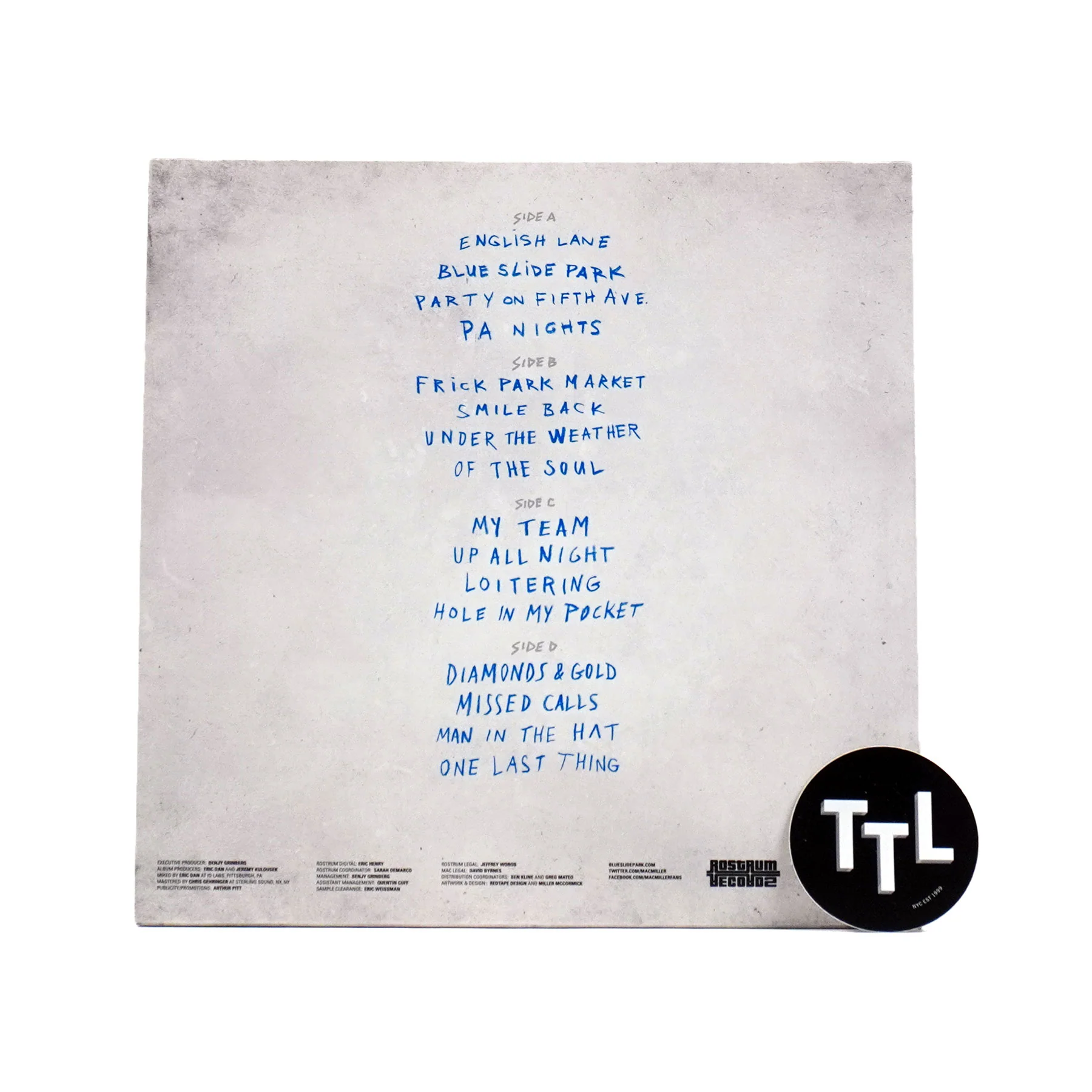Mac Miller: Blue Slide Park (Colored Vinyl) Vinyl 2LP - Image 3