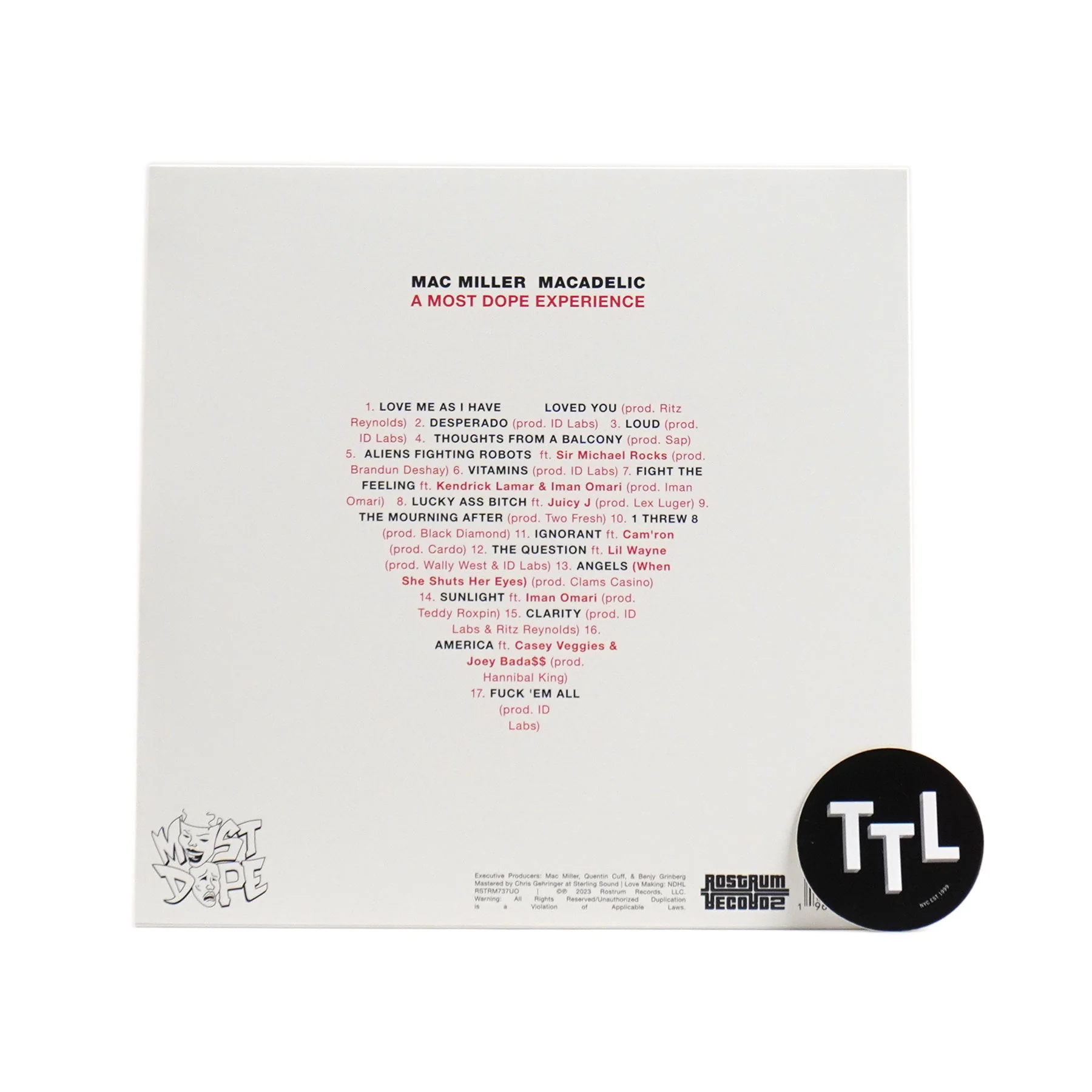 Mac Miller: Macadelic (White Colored Vinyl) Vinyl 2LP - Image 3