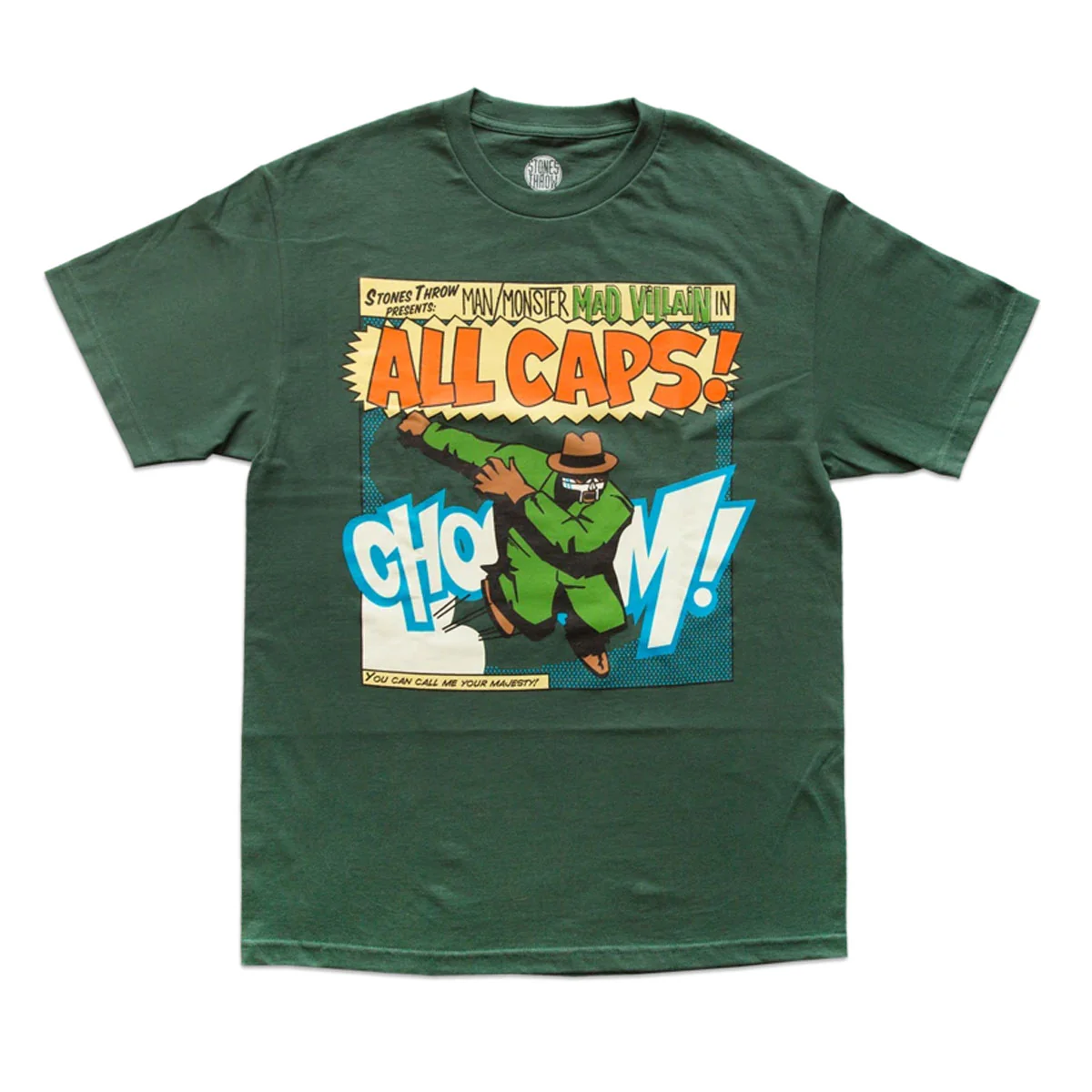 Stones Throw: Madvillain All Caps Shirt - Green