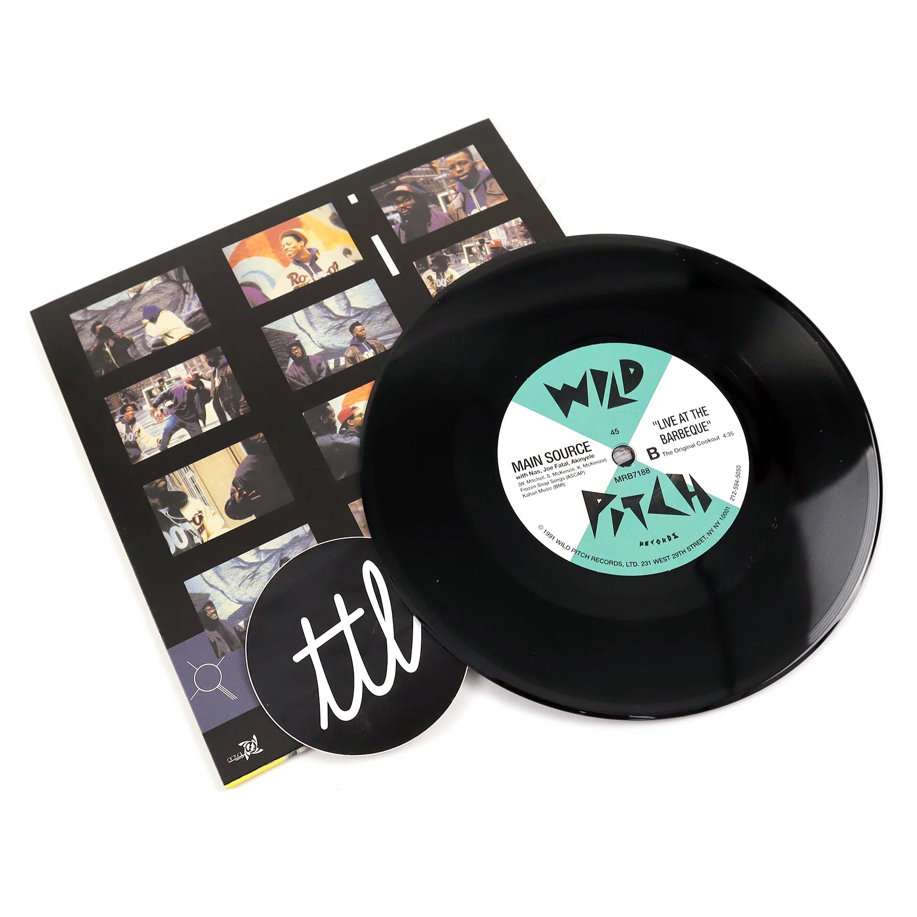 Main Source: Just Hangin Out / Live At The BBQ Vinyl 7" - Image 2