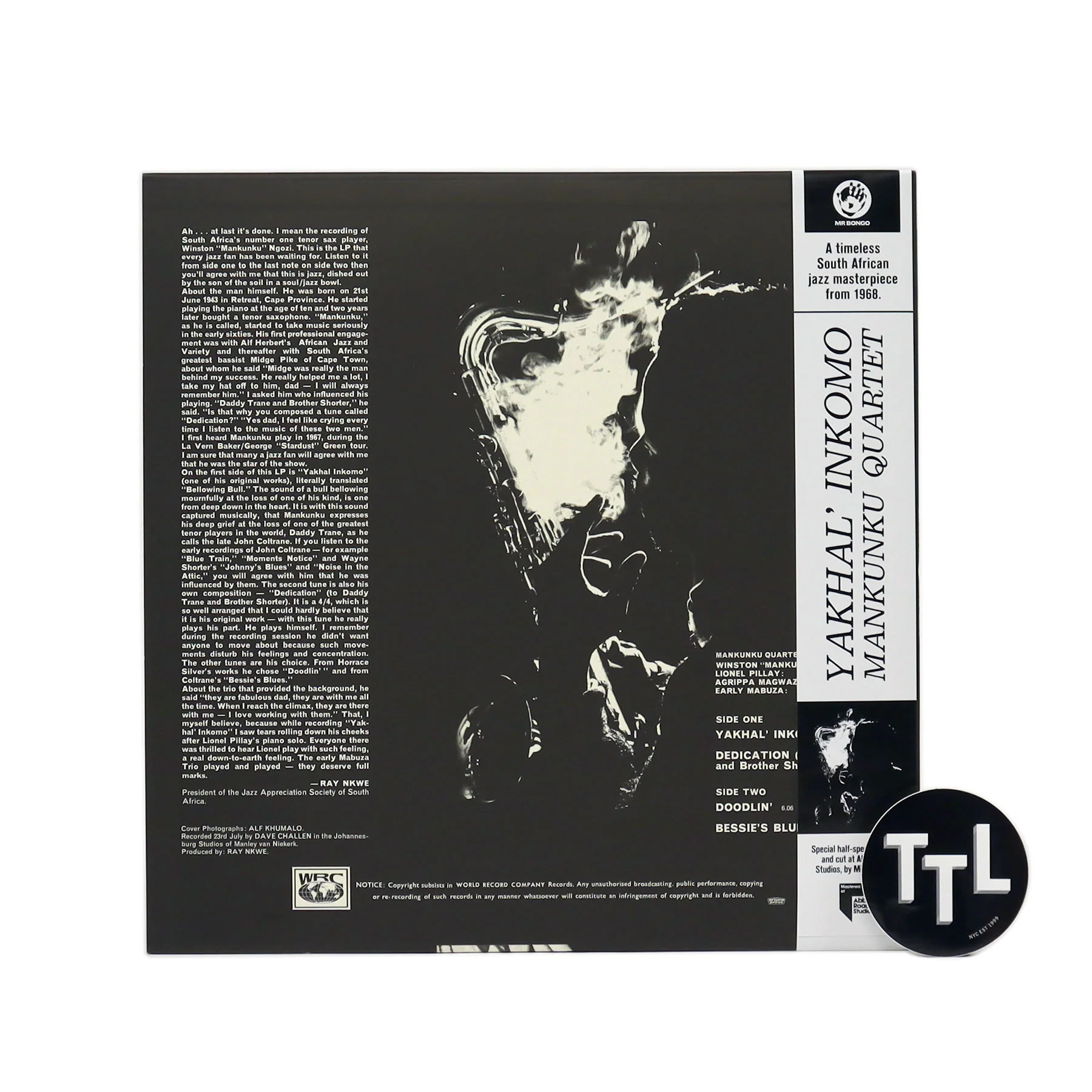 Mankunku Quartet: Yakhal Inkomo (South African Jazz) Vinyl LP - Image 2