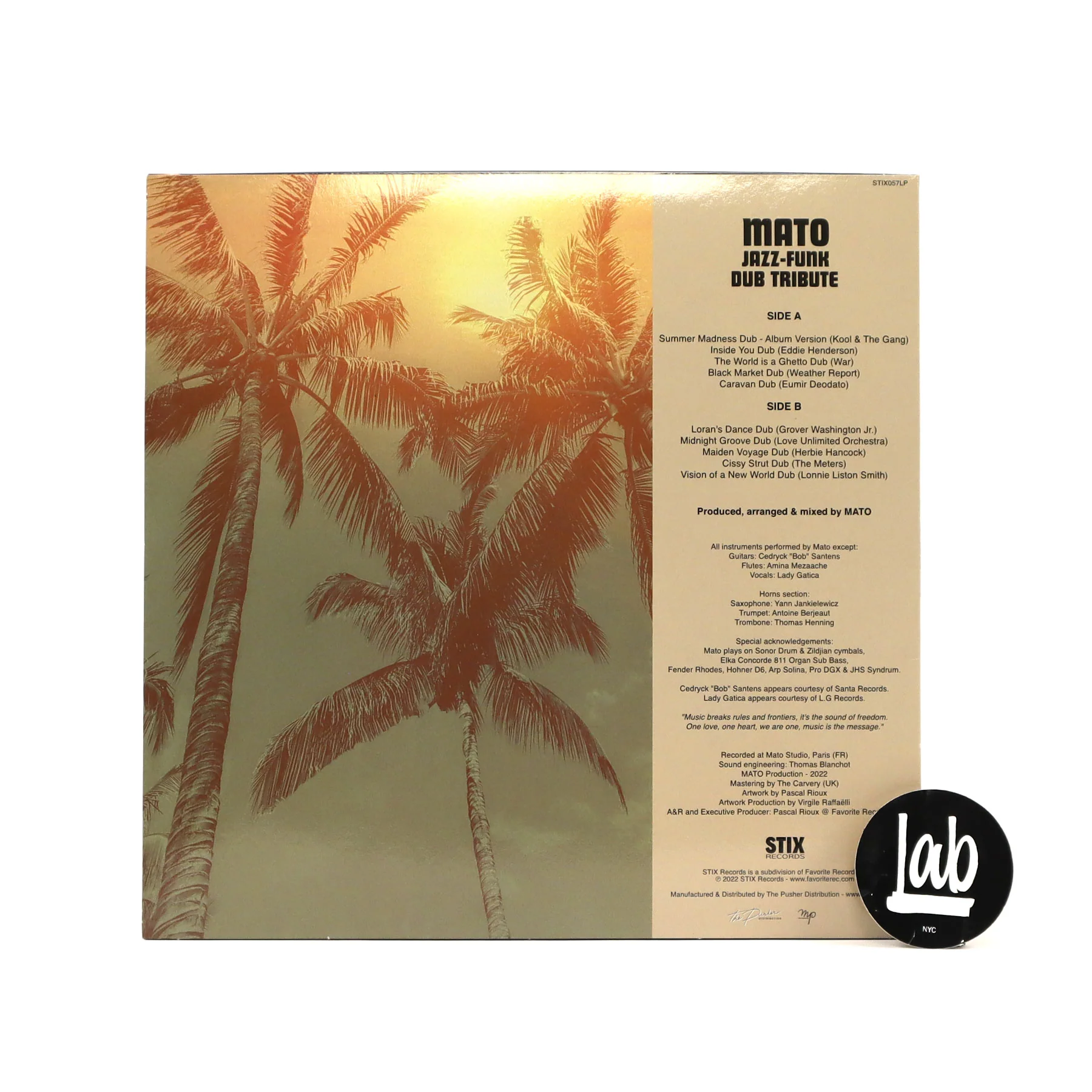 Mato: Jazz-Funk Dub Tribute Vinyl LP - Image 2