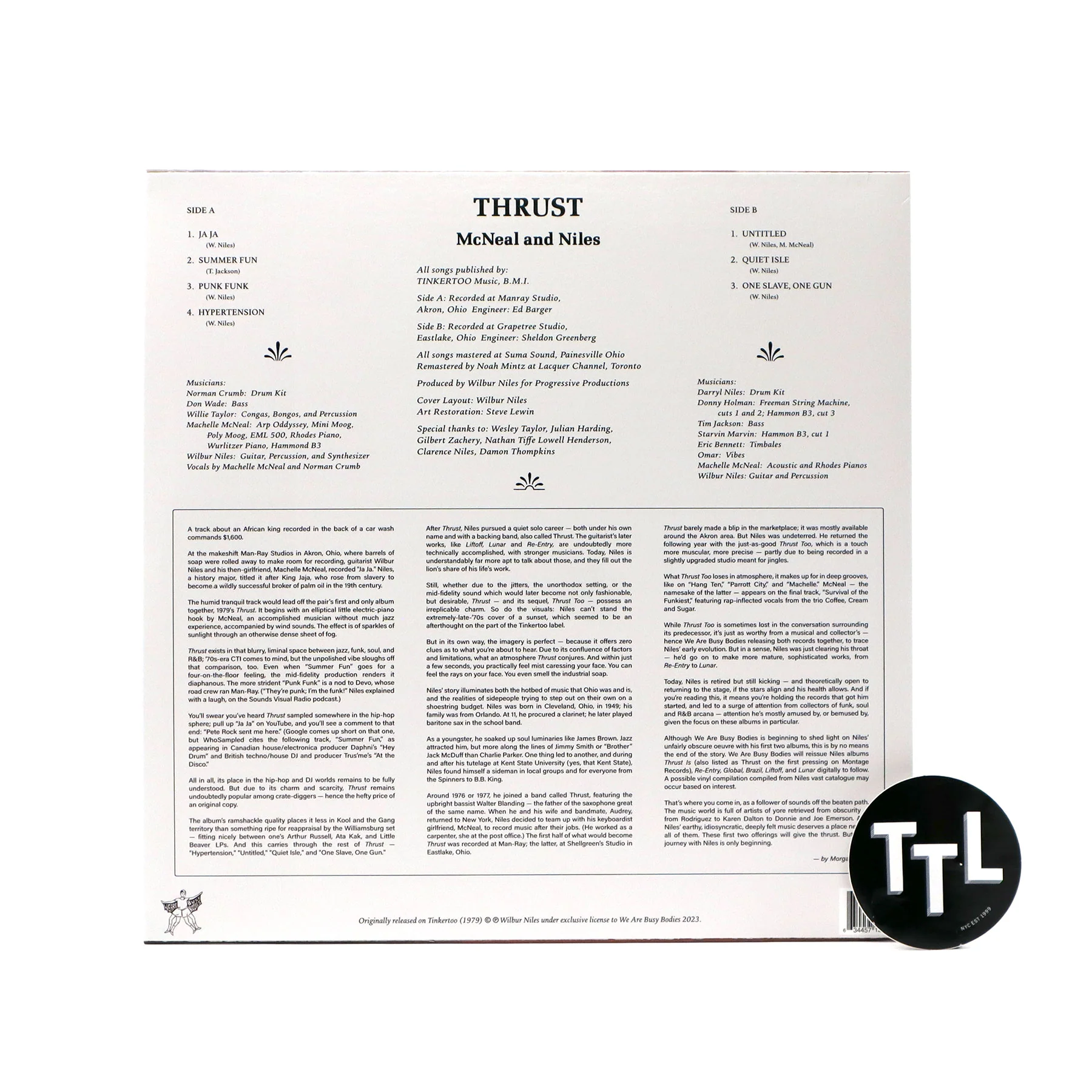 McNeal & Niles: Thrust Vinyl LP - Image 2