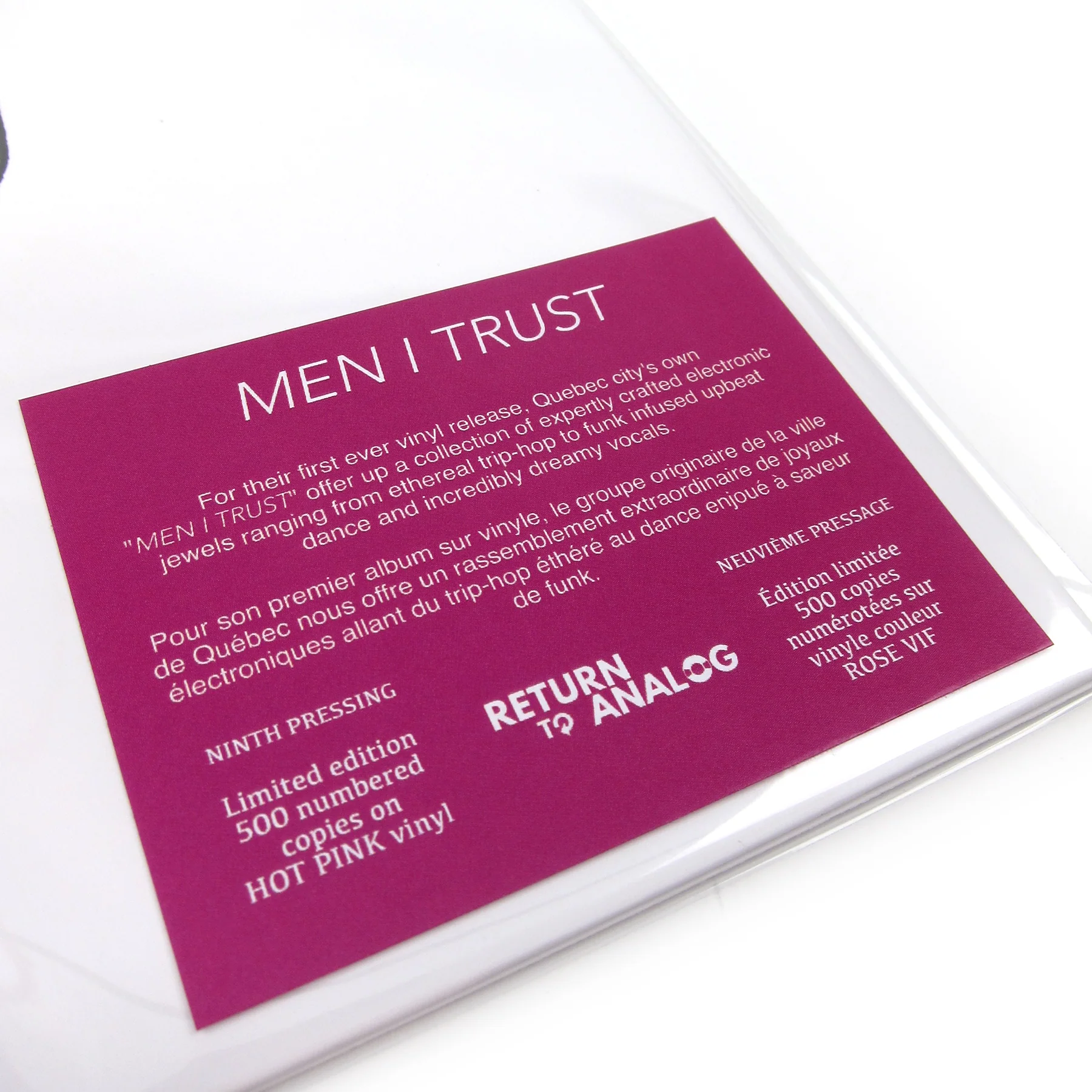 Men I Trust: Men I Trust (Hot Pink Colored Vinyl) Vinyl LP - Image 4