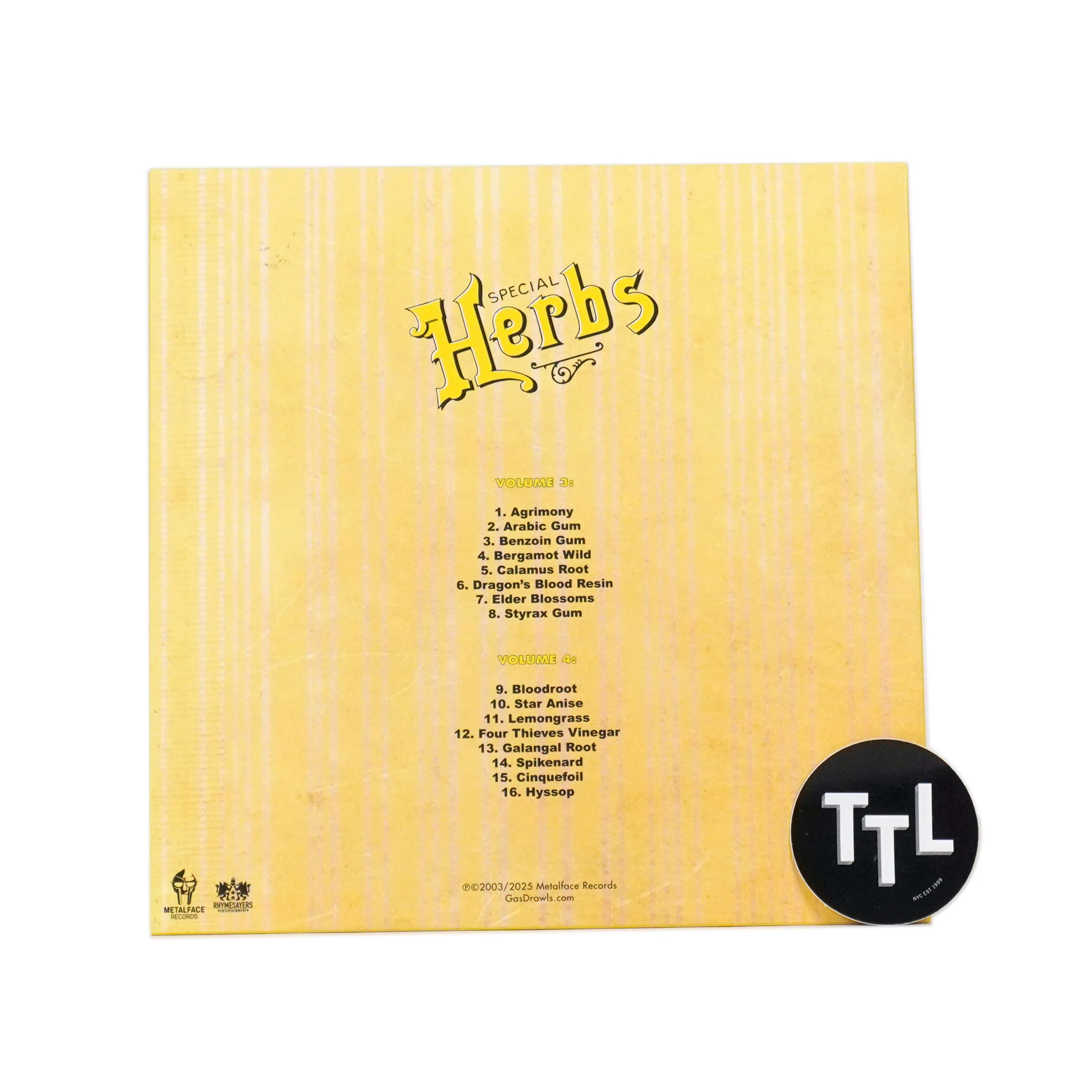 MF Doom: Special Herbs Volumes 3&4 (Colored Vinyl) Vinyl 2LP - Image 4