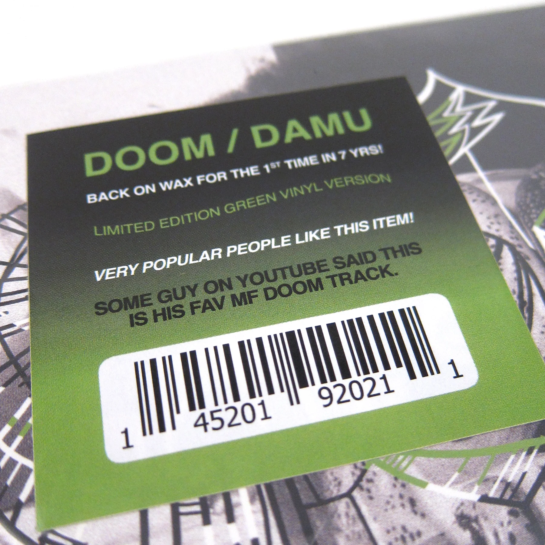 MF Doom x Damu The Fudgemunk: Coco Mango Sliced & Diced (Colored Vinyl) Vinyl 7" - LIMIT 1 PER CUSTOMER - Image 3