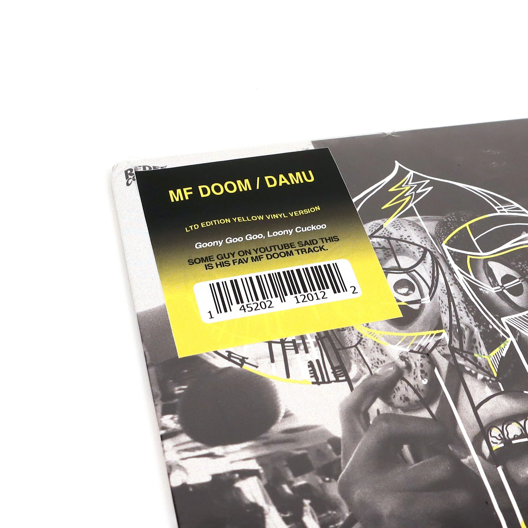 MF Doom x Damu The Fudgemunk: Coco Mango Sliced & Diced (Yellow Colored Vinyl) Vinyl 7" - LIMIT 1 PER CUSTOMER - Image 3