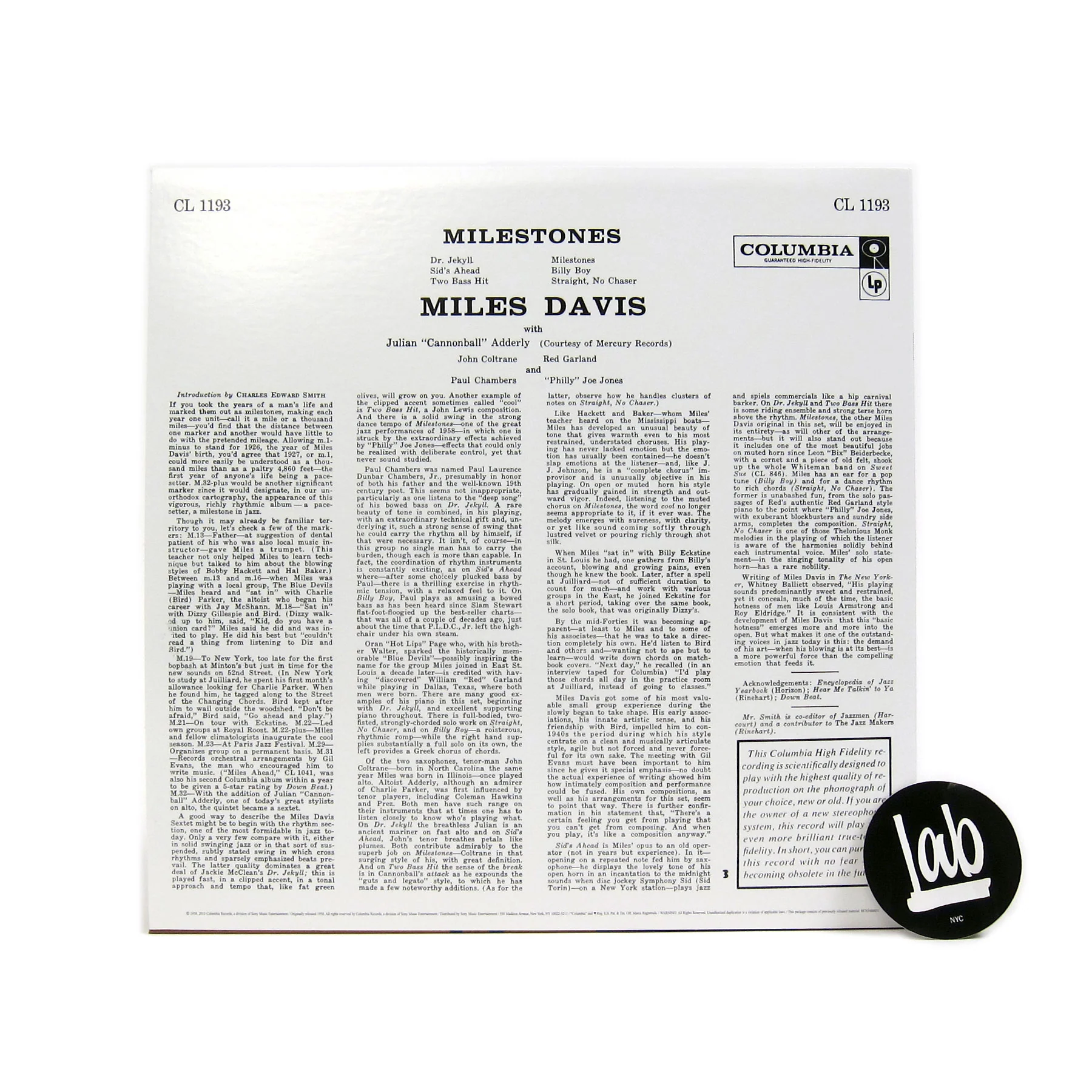 Miles Davis: Milestones (Mono 180g) Vinyl LP - Image 2