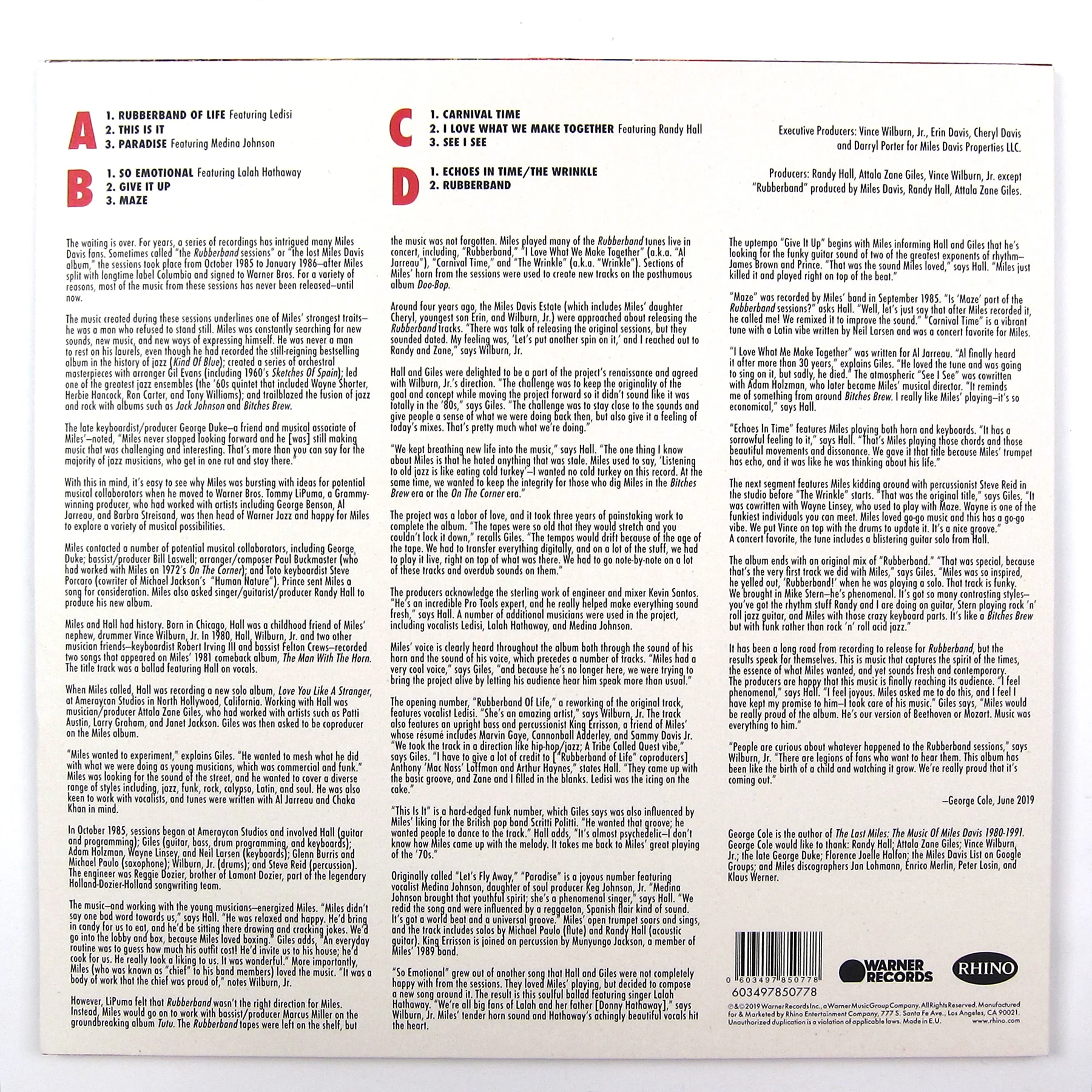 Miles Davis: Rubberband Vinyl 2LP - Image 3