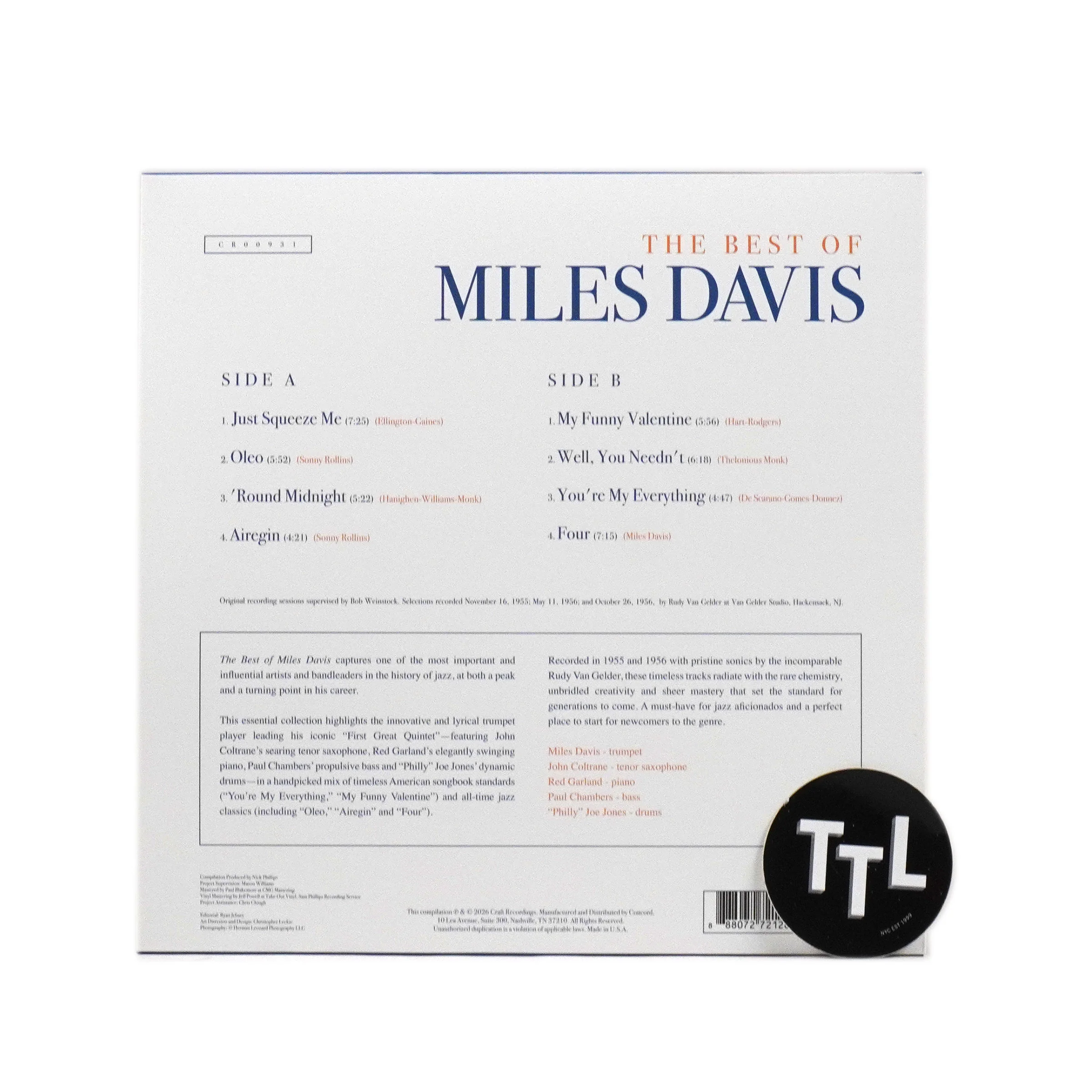 Miles Davis: The Best Of Miles Davis Vinyl LP - Image 2