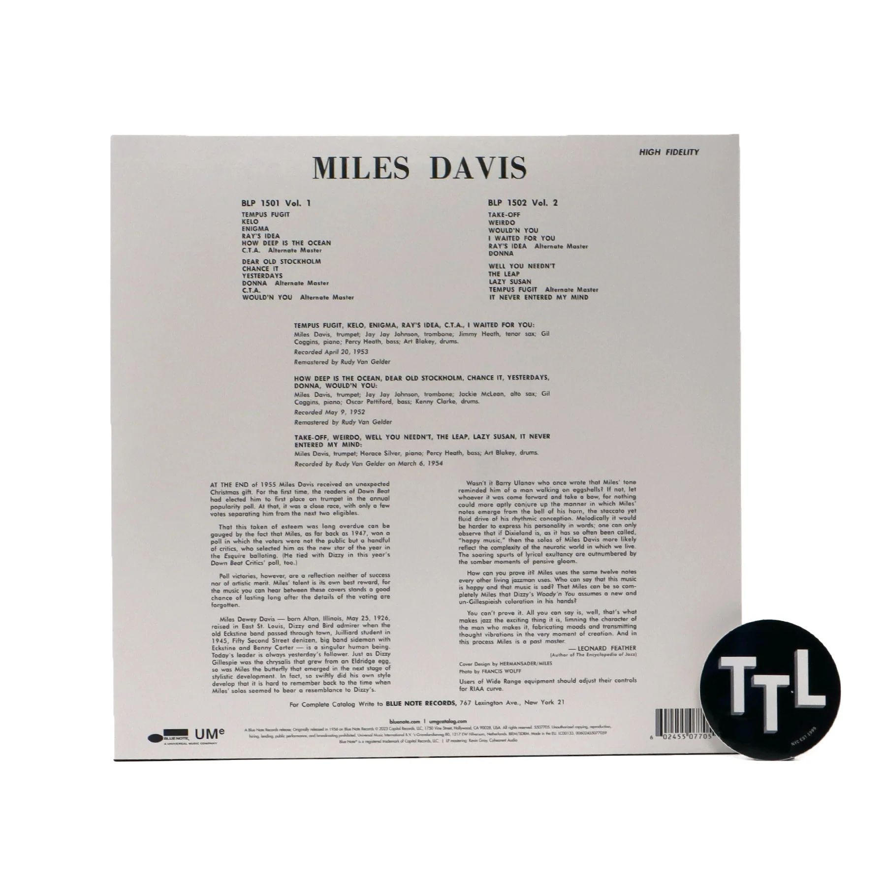 Miles Davis: Volume 1 (180g, Mono) Vinyl LP - Image 2