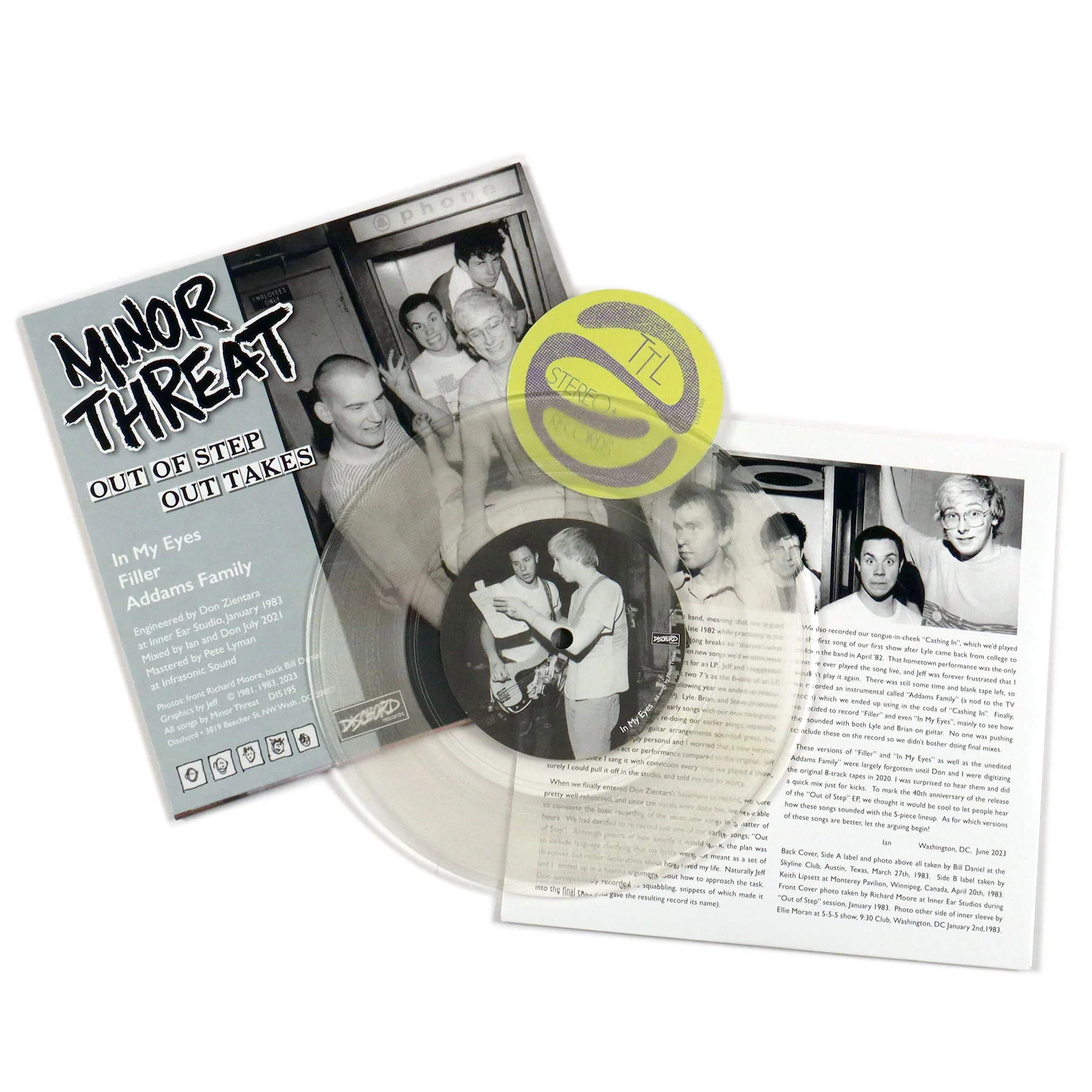 Minor Threat: Out Of Step Outtakes (Colored Vinyl) Vinyl 7" - Image 3