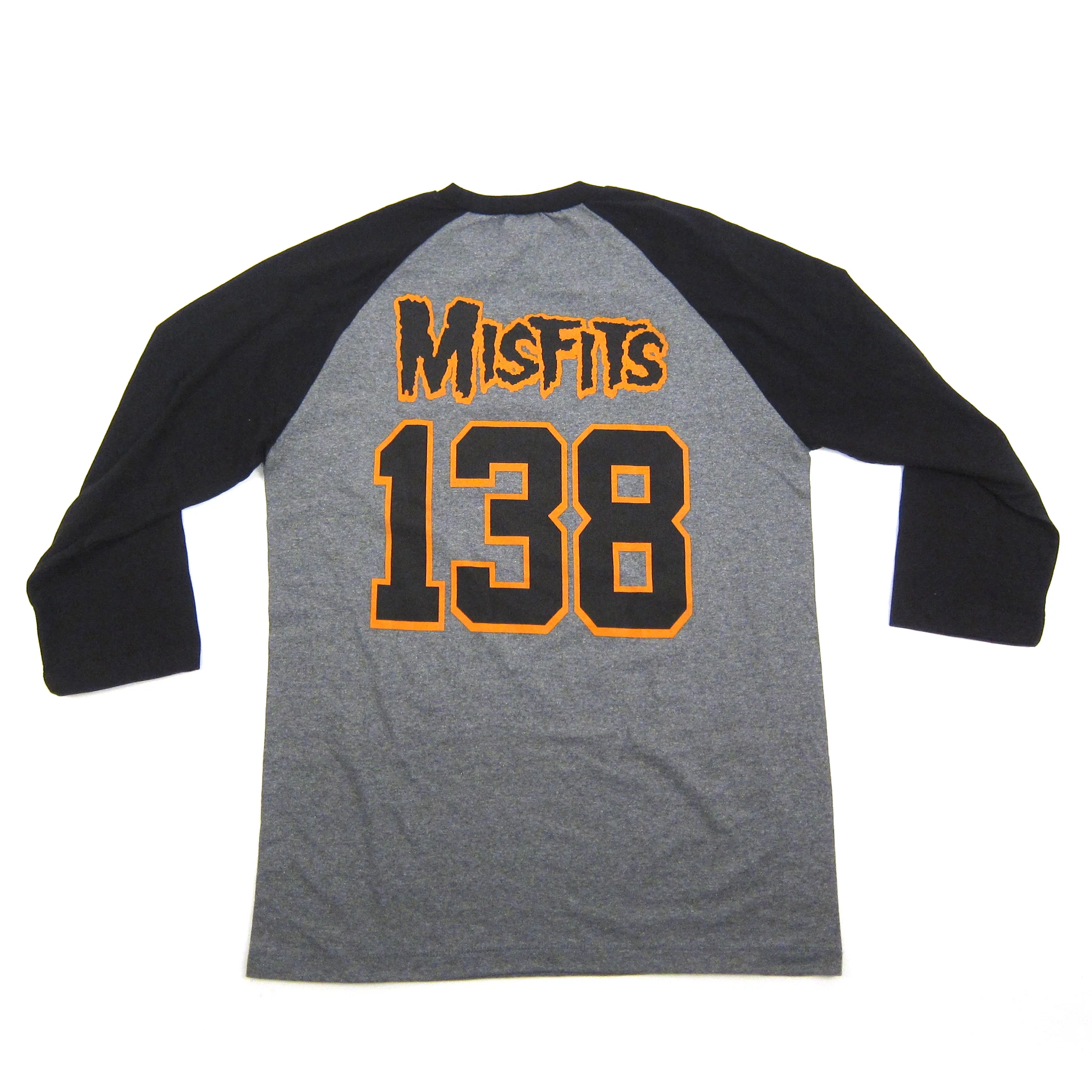 Misfits: Astro Zombies Baseball Jersey - Heather / Black - Image 2