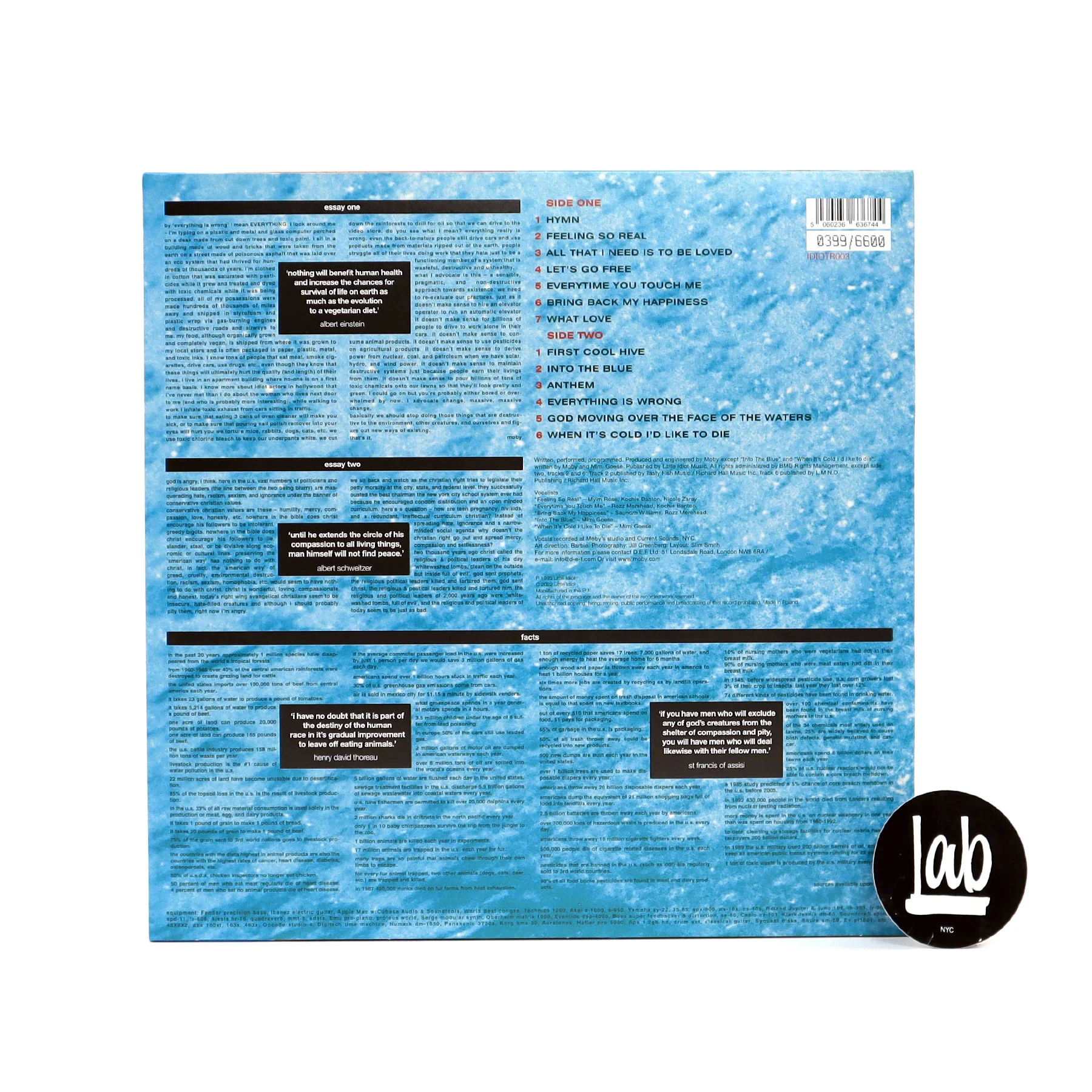 Moby: Everything Is Wrong (Colored Vinyl) Vinyl LP - Image 3
