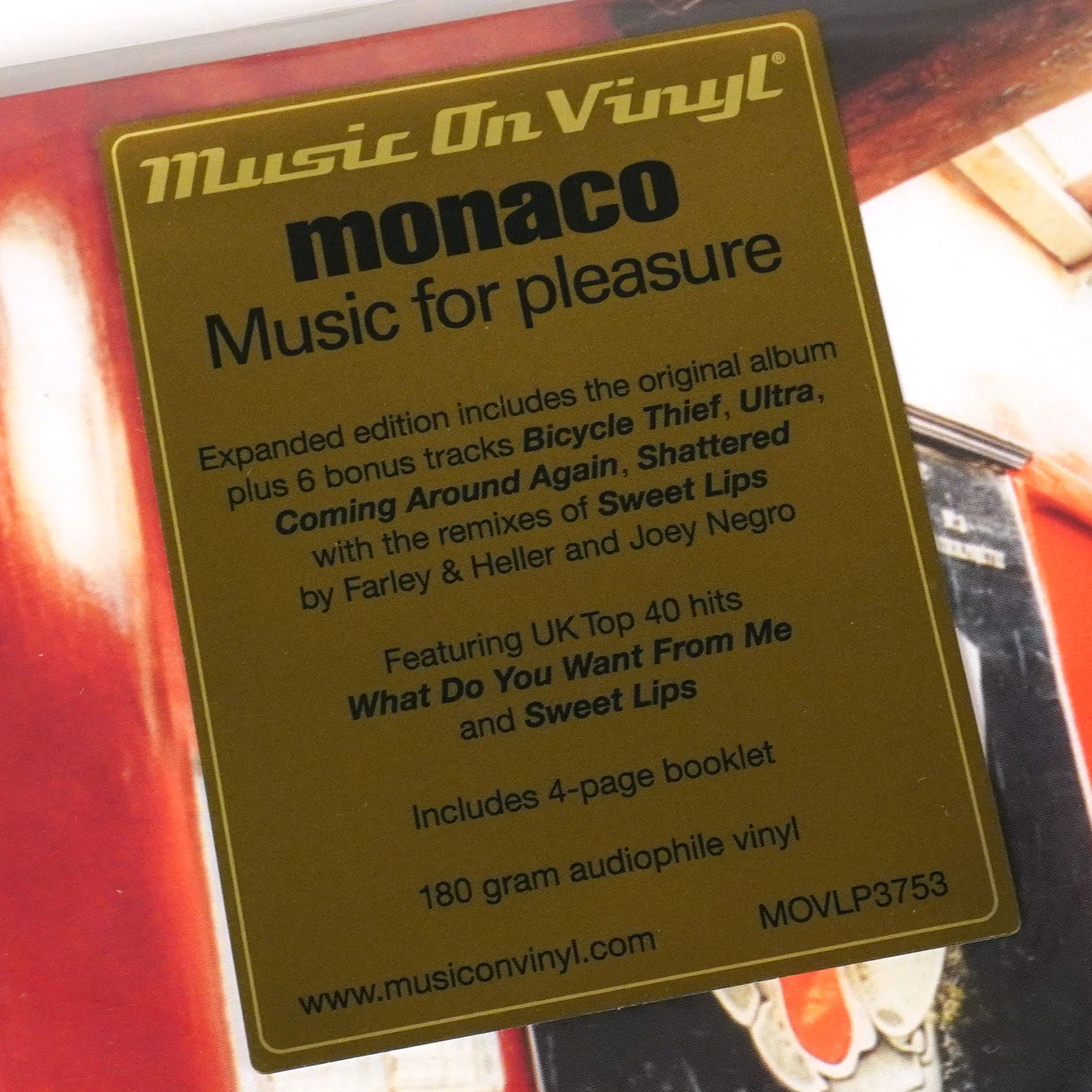 Monaco: Music For Pleasure (New Order, 180g) Vinyl 2LP - Image 4
