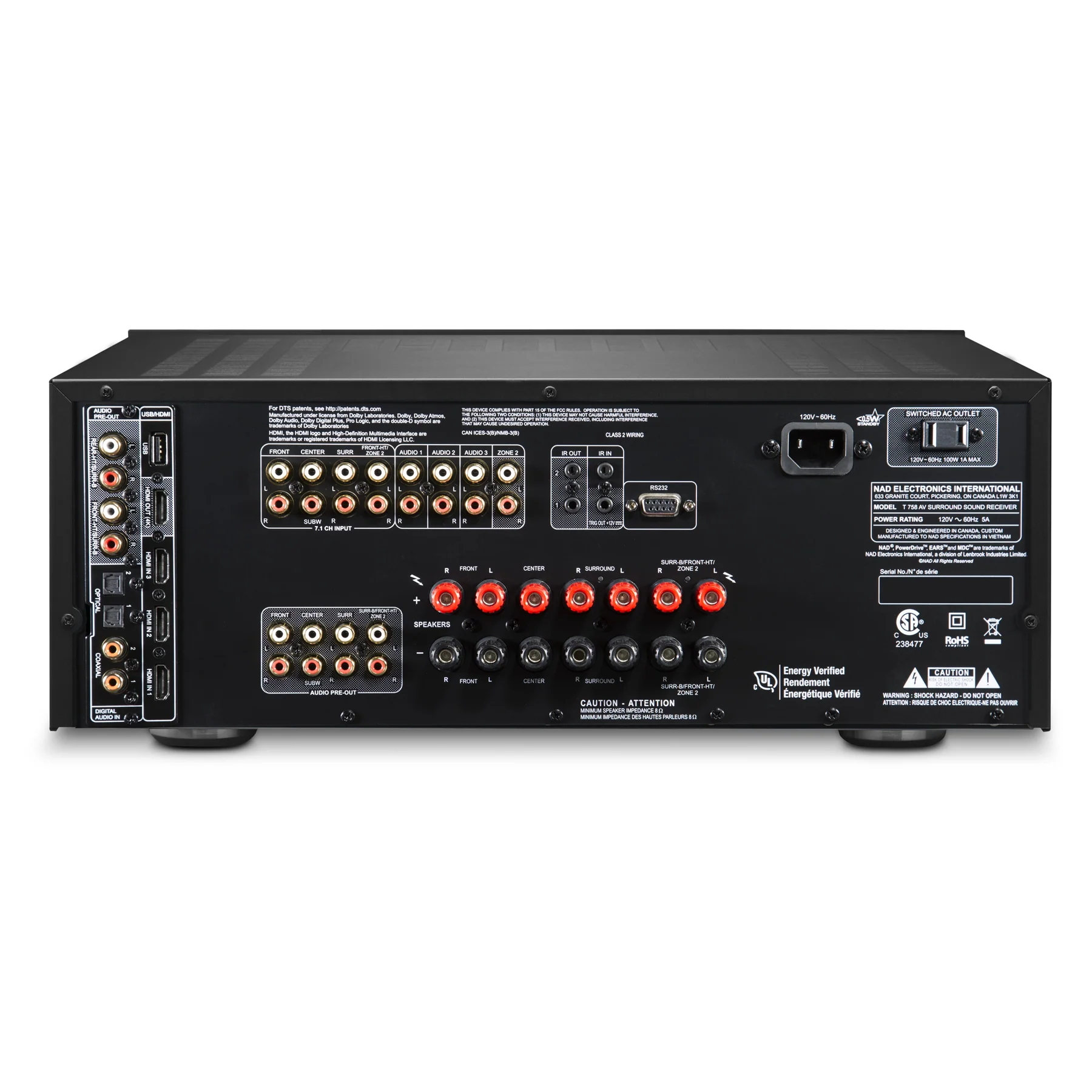 NAD: T 758 V3 Surround Receiver - Image 2