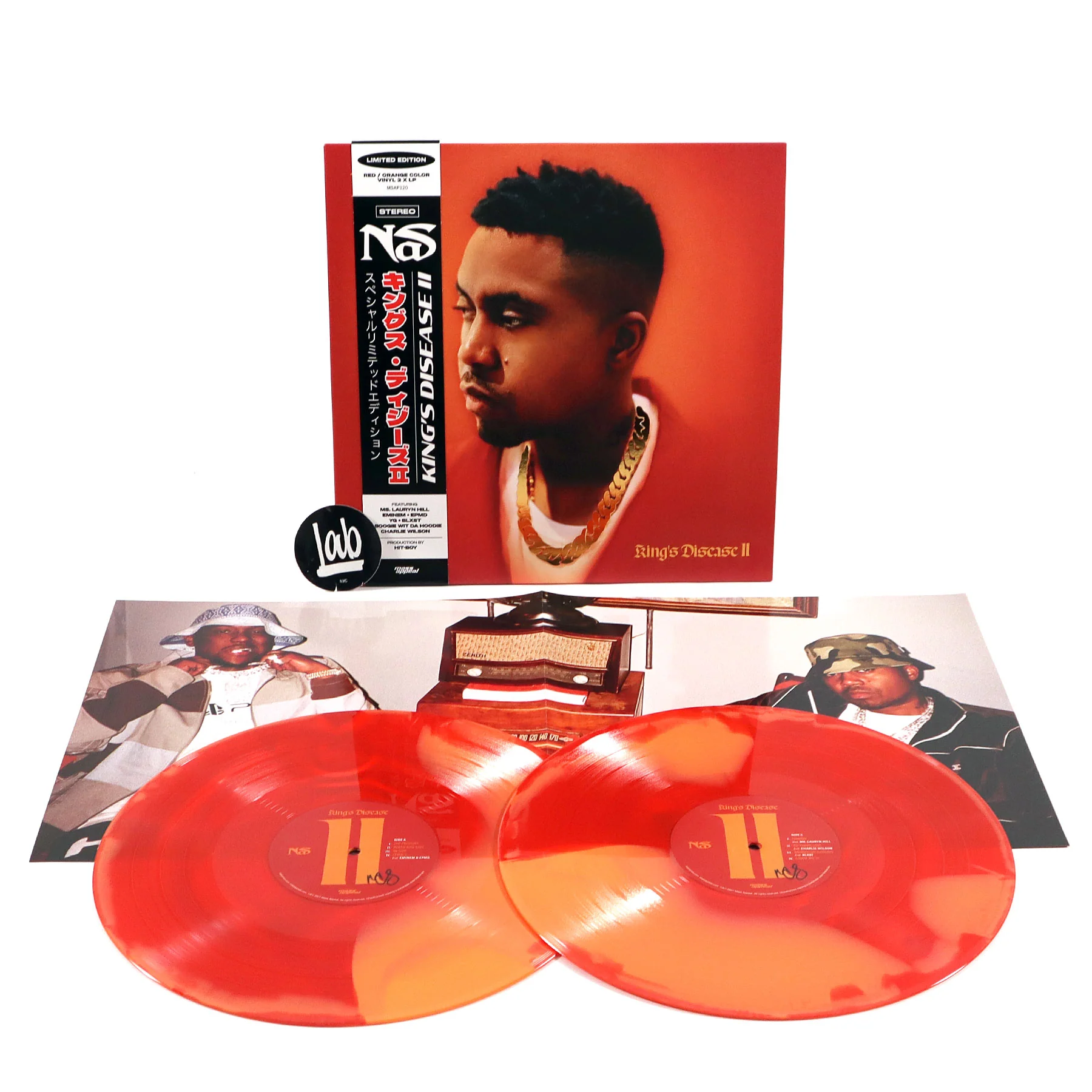 Nas: King's Disease II (Red & Orange Colored Vinyl) Vinyl 2LP - Image 2