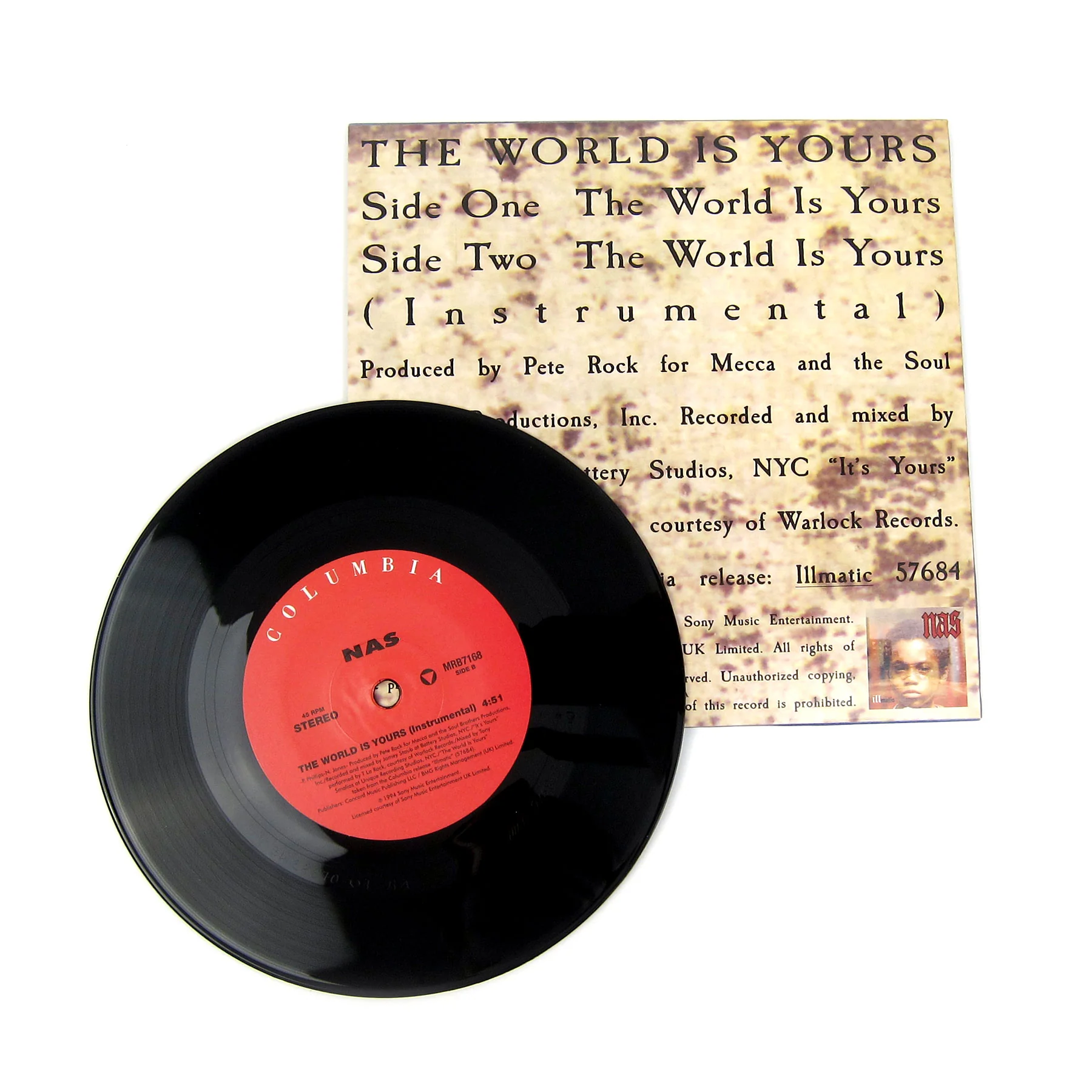 Nas: The World Is Yours Vinyl 7" - Image 2