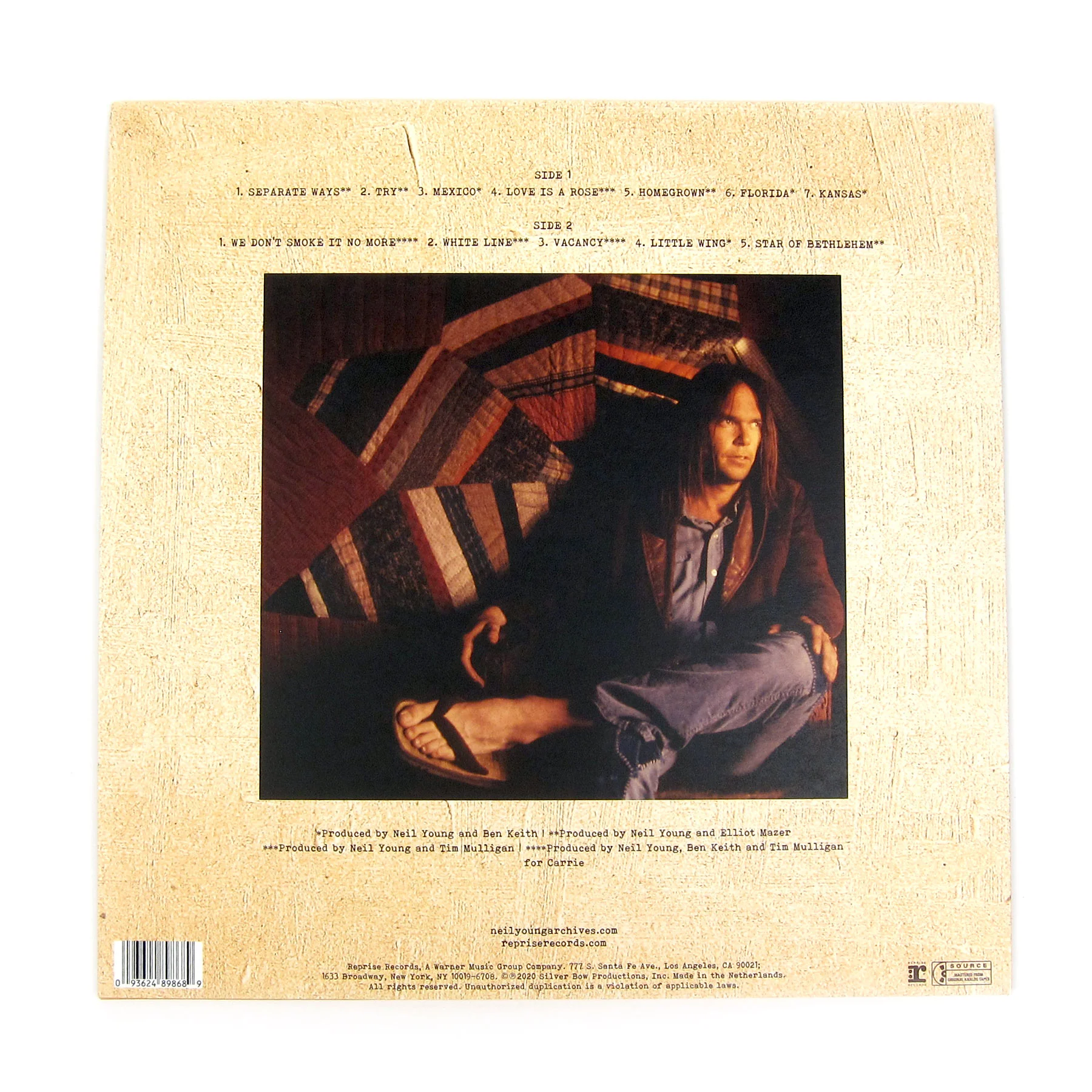 Neil Young: Homegrown (Indie Exclusive w/ Print) Vinyl LP - Image 3