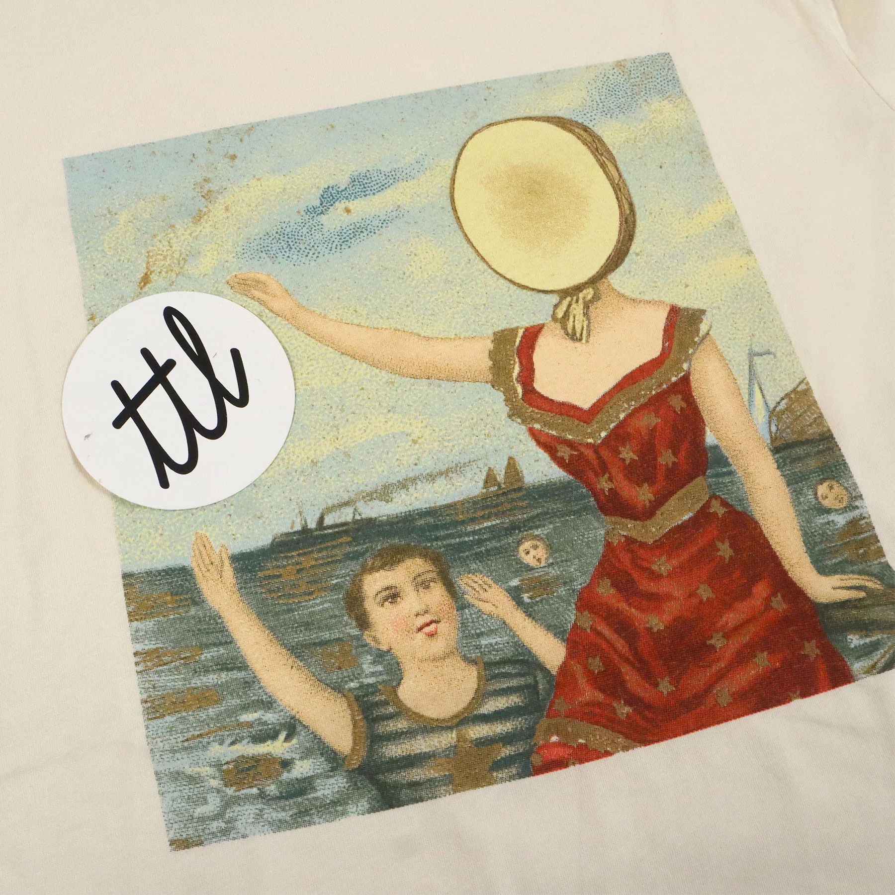 Neutral Milk Hotel: Aeroplane Album Cover Shirt - Natural - Image 2