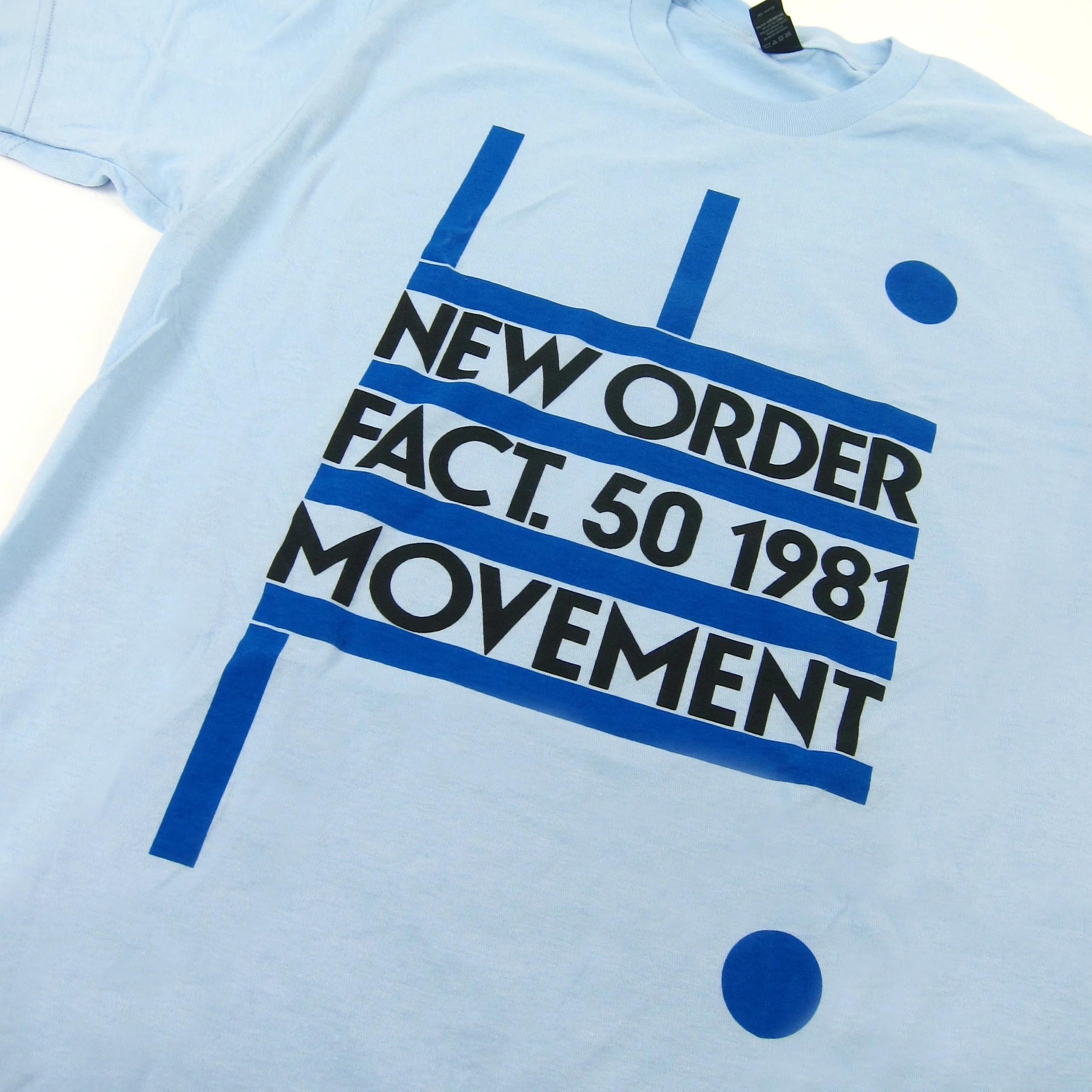 New Order: Fact. 50 1981 Movement Shirt - Light Blue - Image 2