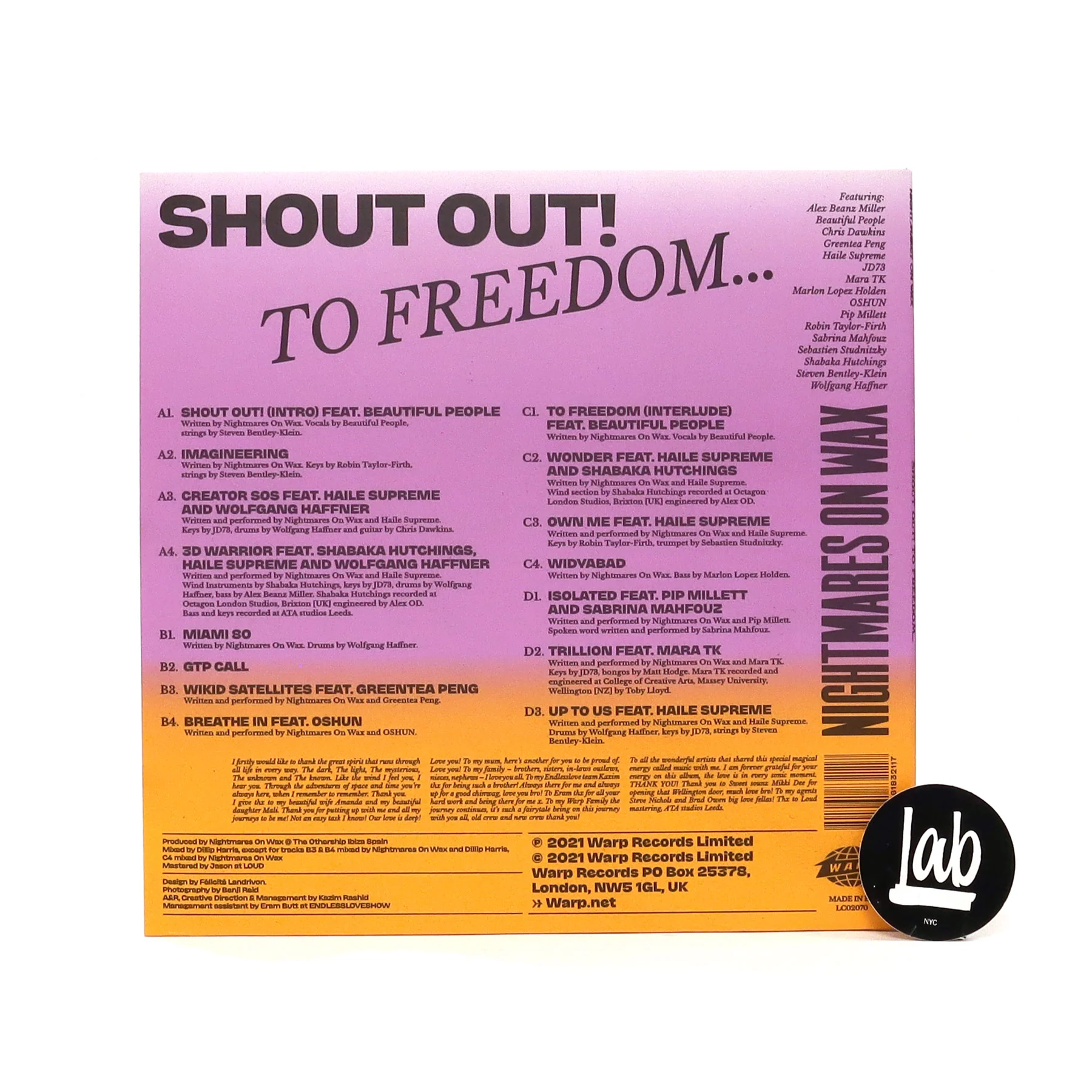 Nightmares On Wax: Shout Out! To Freedom (Colored Vinyl) Vinyl 2LP - Image 3