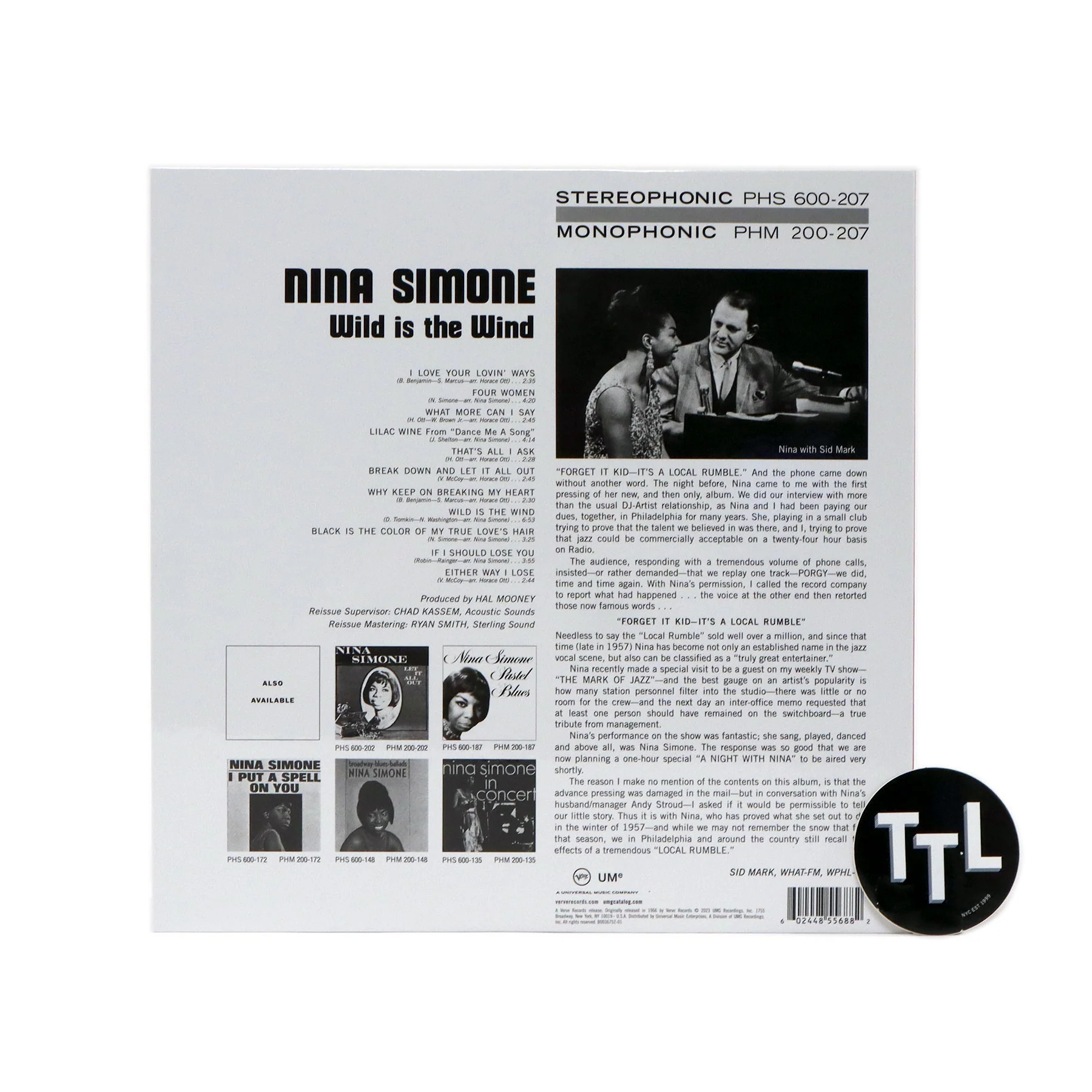 Nina Simone: Wild Is The Wind (Acoustic Sounds 180g) Vinyl LP - Image 3