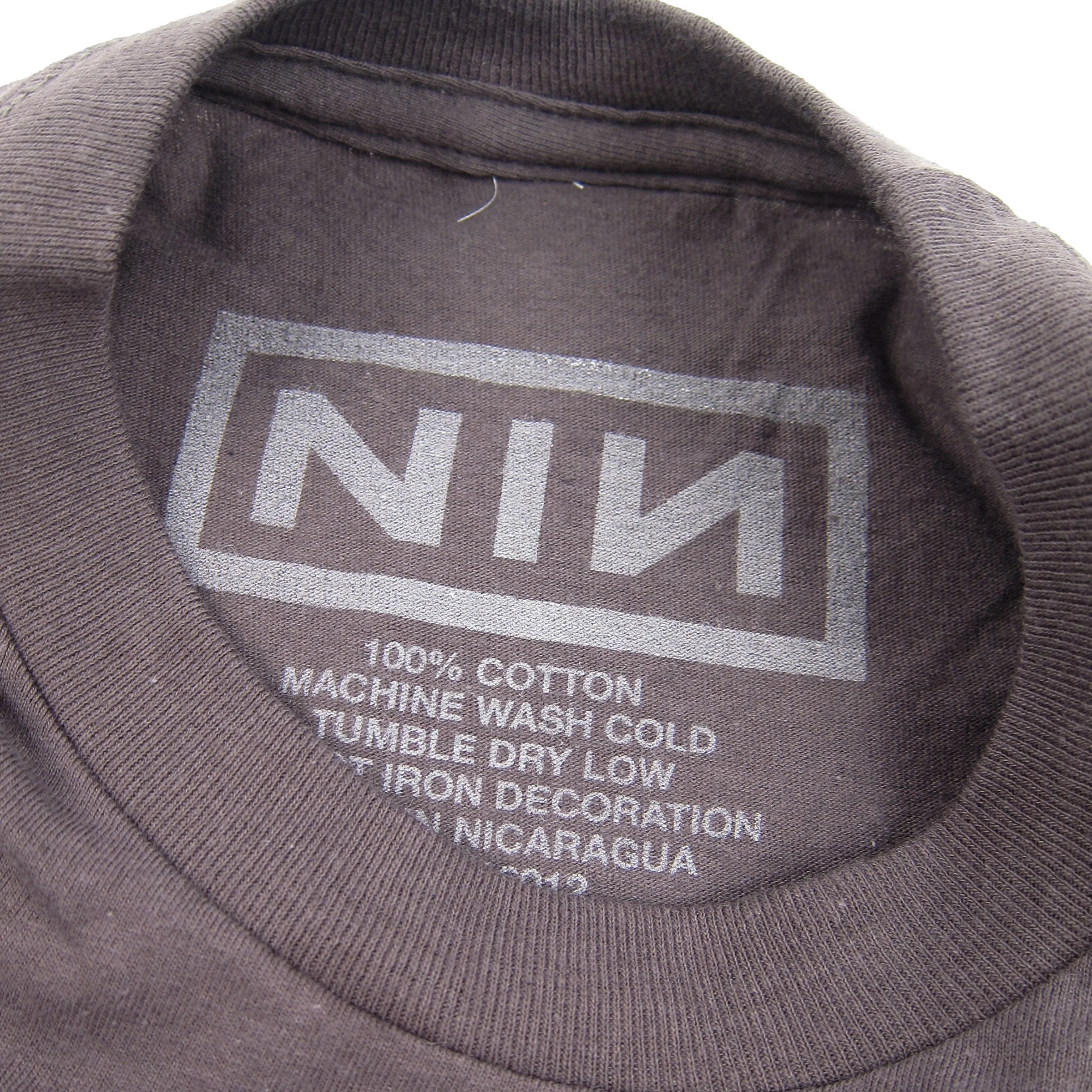 Nine Inch Nails: Black Logo Shirt - Charcoal - Image 2