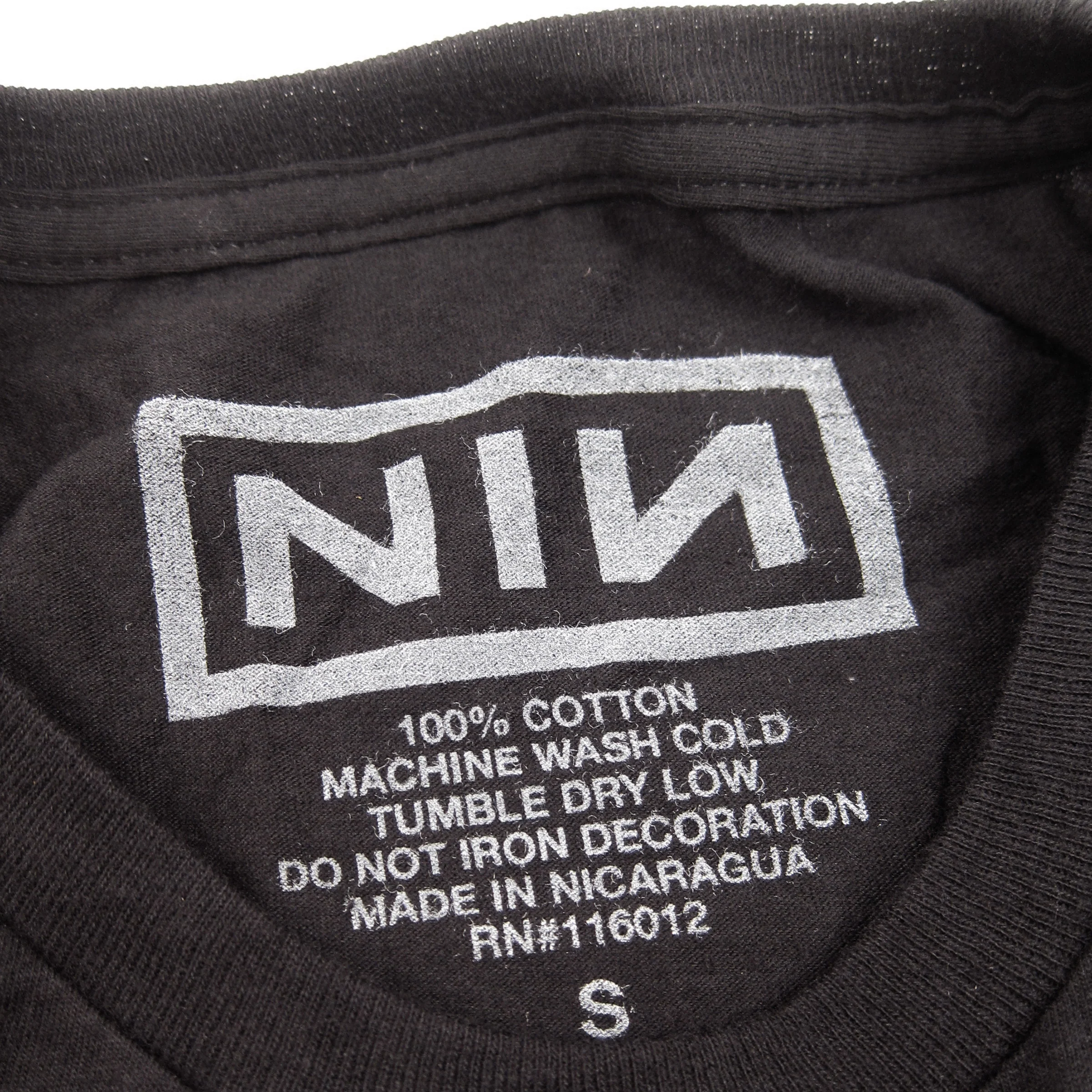 Nine Inch Nails: Grey Logo Shirt - Black - Image 2