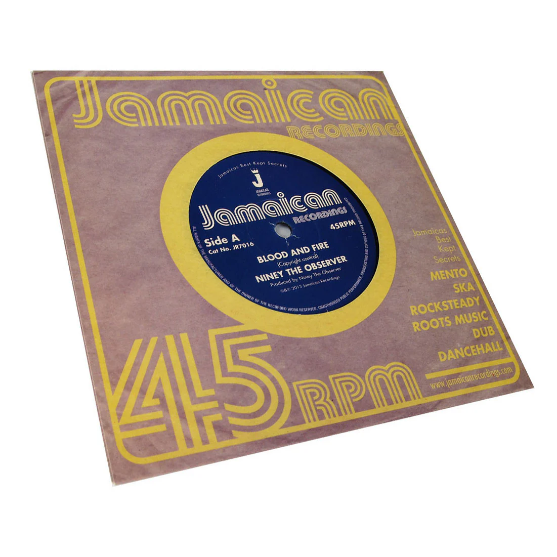 Niney The Observer: Blood And Fire / Brimstone And Fire Vinyl 7"