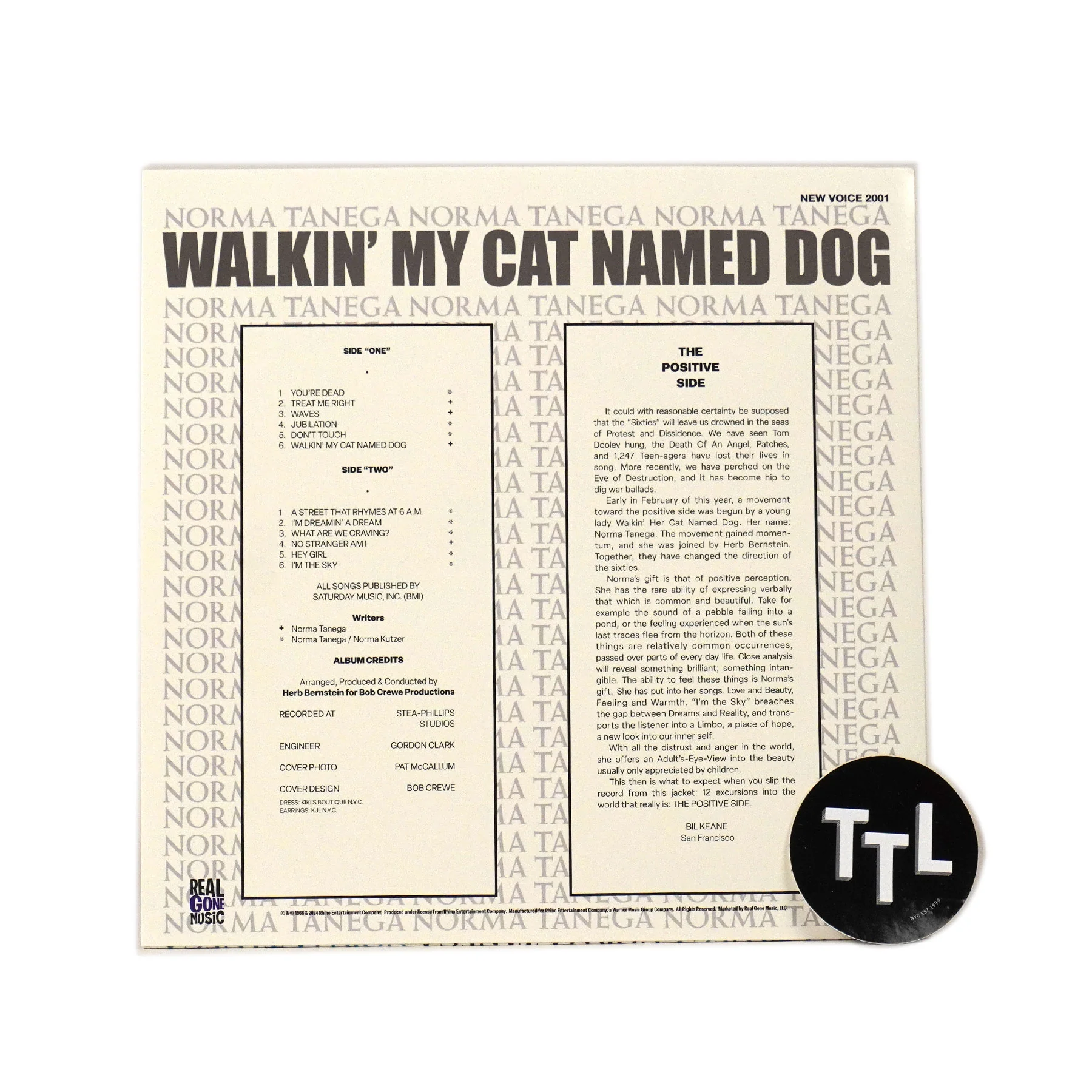 Norma Tanega: Walkin' My Cat Named Dog (Colored Vinyl) Vinyl LP - Image 3