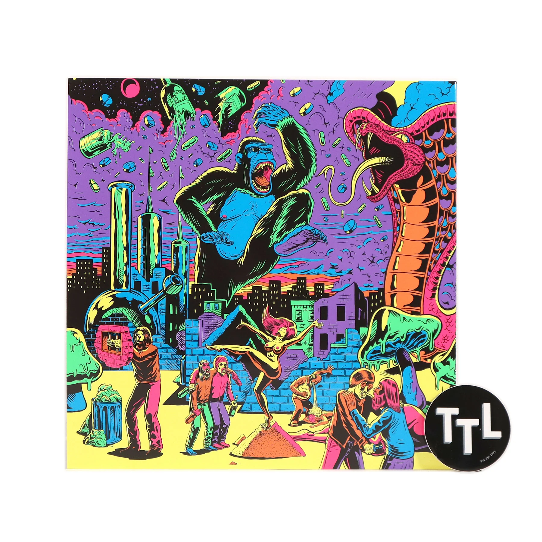 Numero Group: Warfaring Strangers - Acid Nightmares (Neon Colored Vinyl) Vinyl 2LP - Image 3