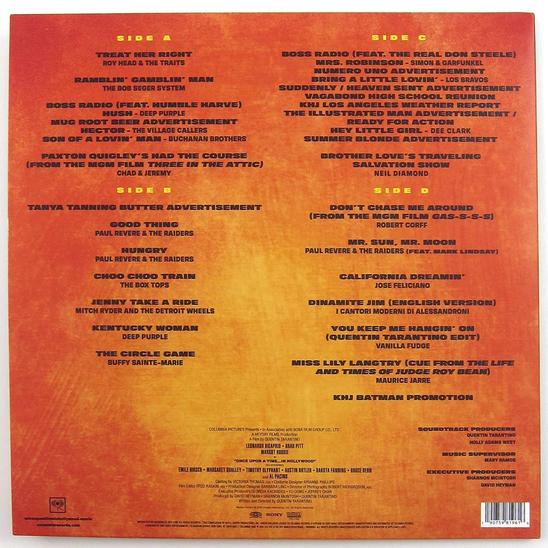 Once Upon a Time in Hollywood: Once Upon A Time In Hollywood Soundtrack (180g, Indie Exclusive Colored Vinyl) Vinyl 2LP - Image 4