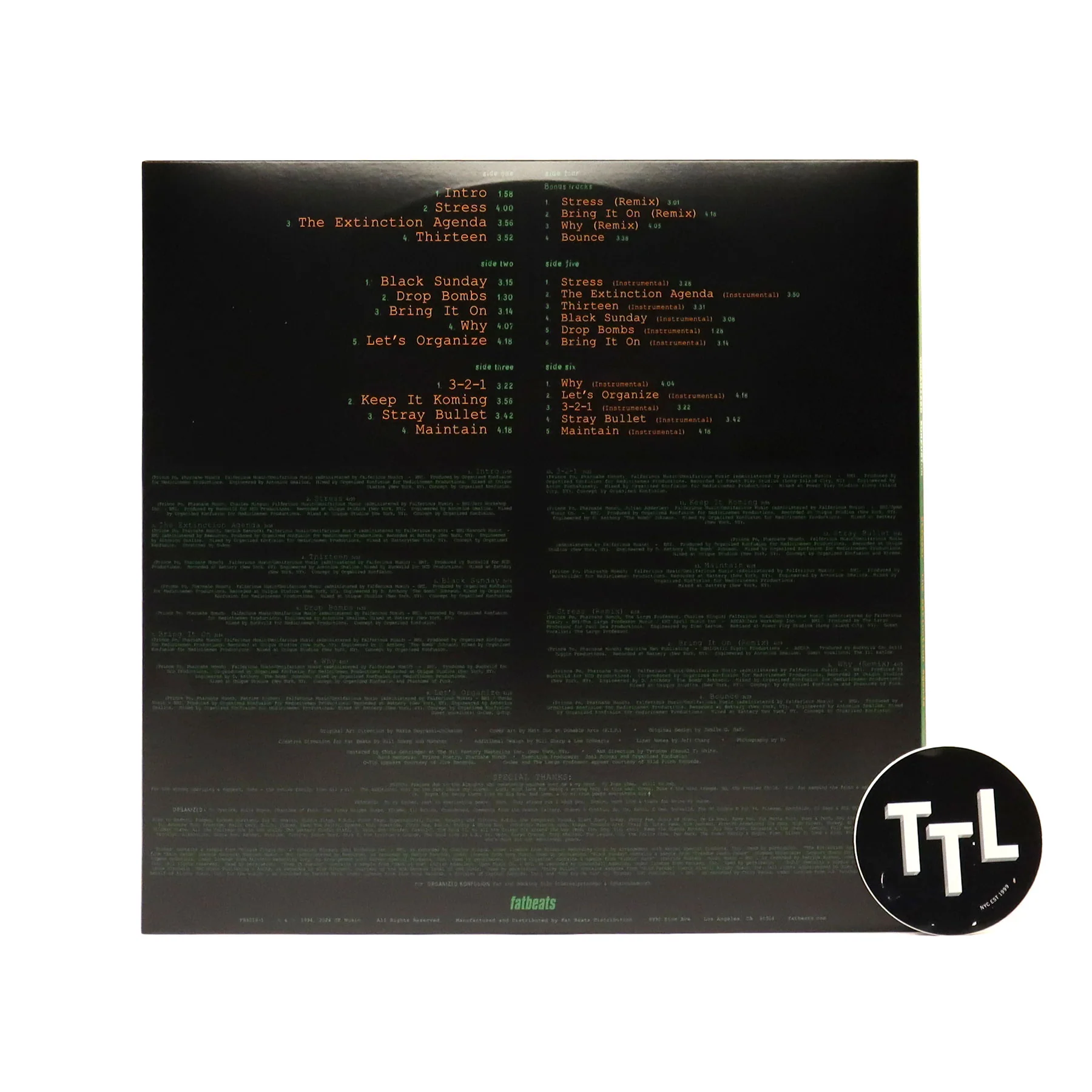 Organized Konfusion: Stress - The Extinction Agenda - Deluxe Edition Vinyl 3LP - Image 3