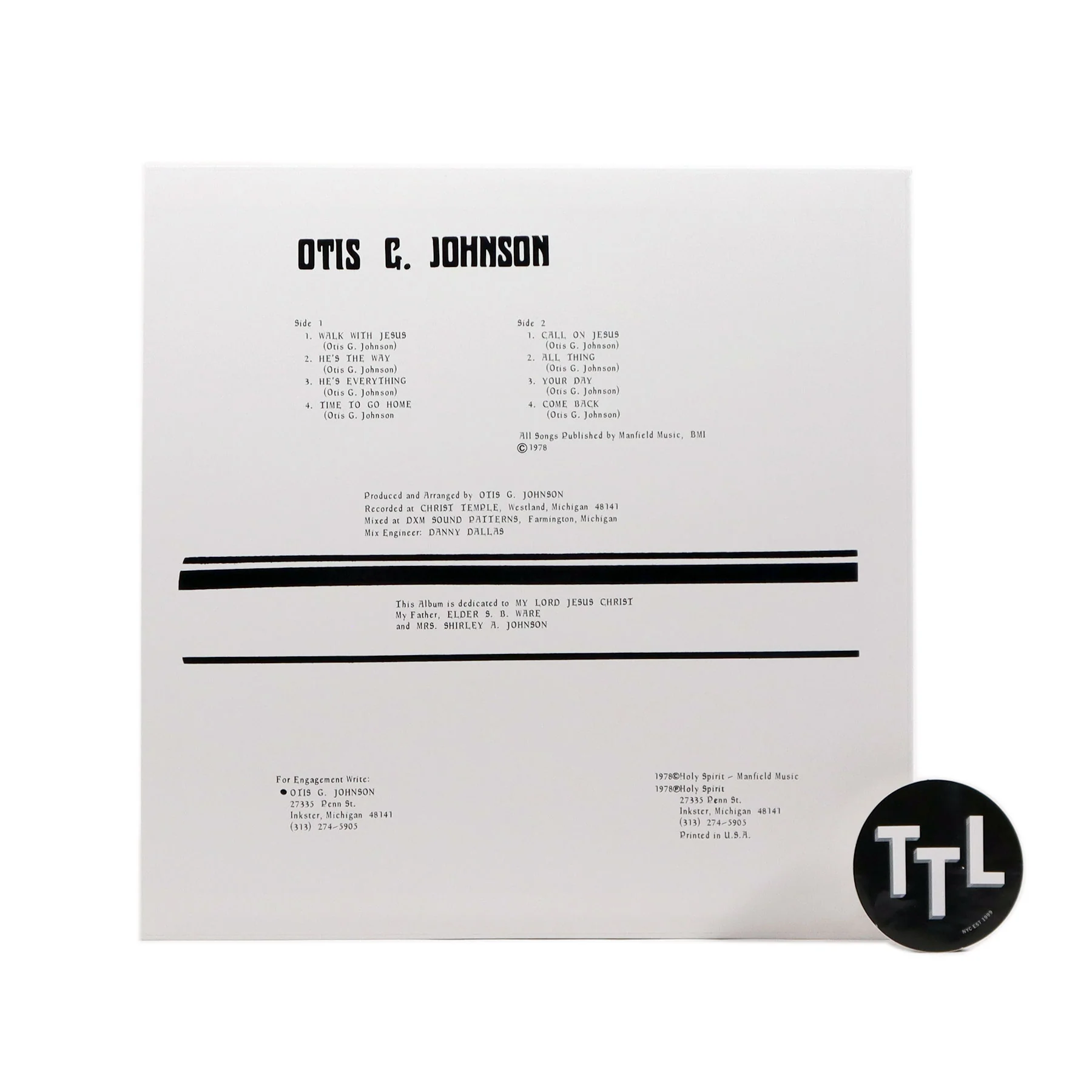 Otis G. Johnson: Everything - God Is Love 78 Vinyl LP - Image 2