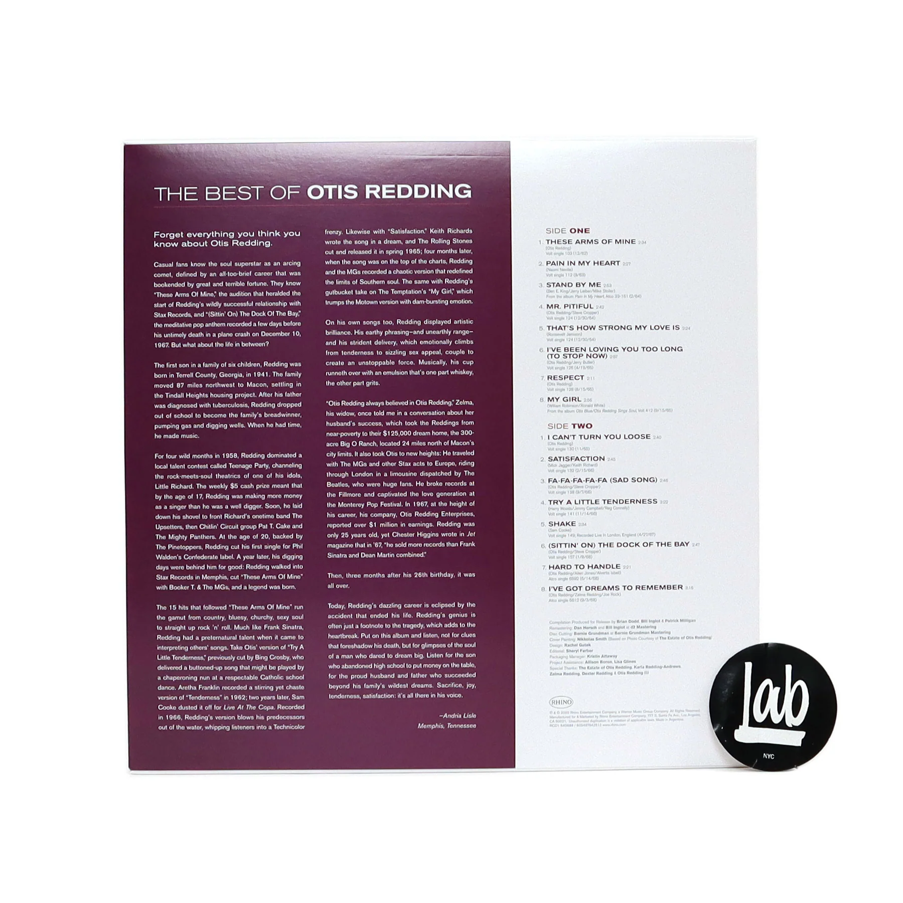 Otis Redding: The Best Of Otis Redding (Indie Exclusive Colored Vinyl) Vinyl LP - Image 3