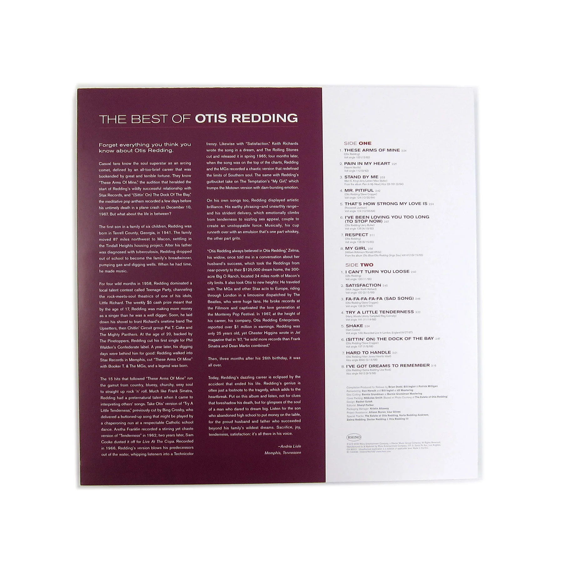 Otis Redding: The Best Of Otis Redding Vinyl LP - Image 2