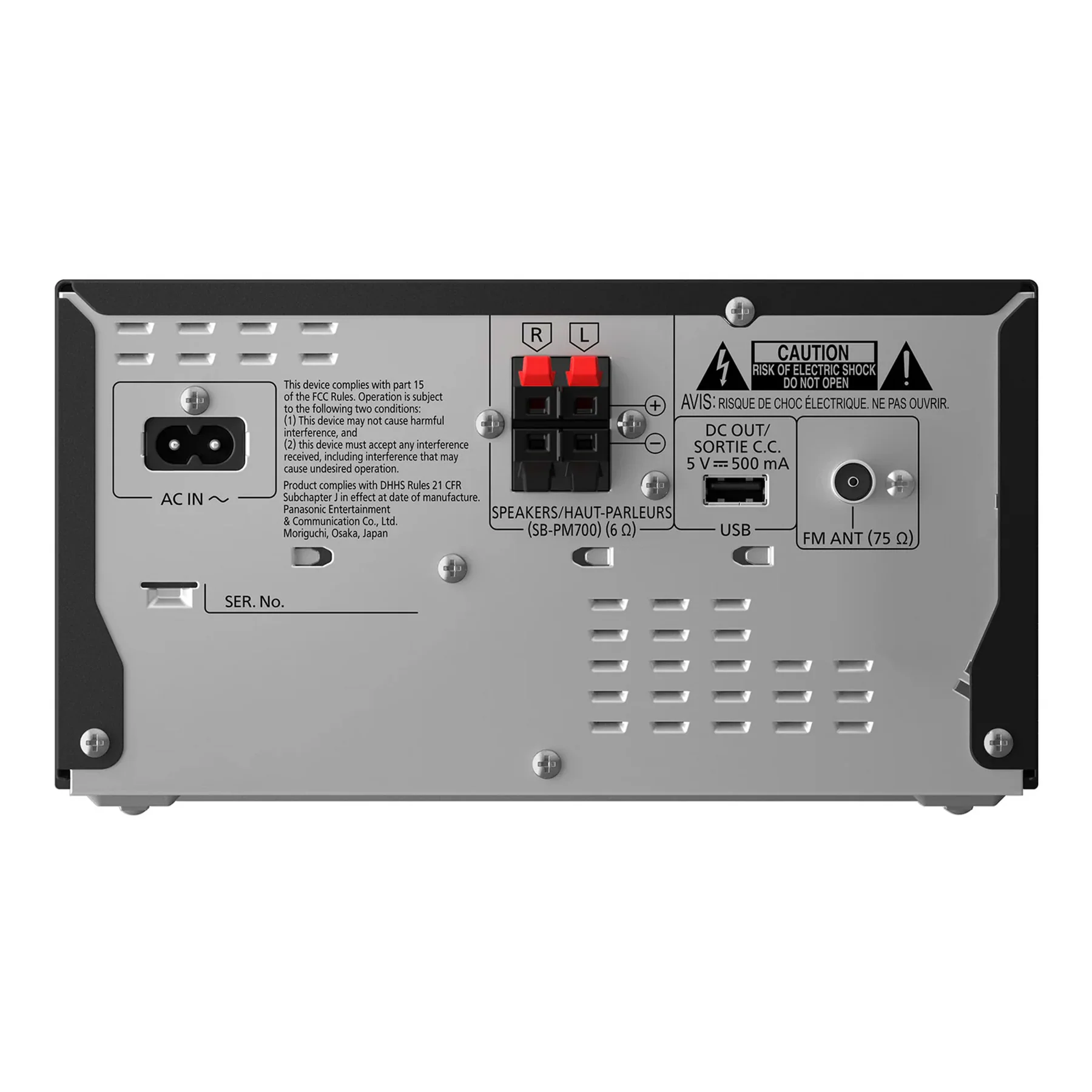 Panasonic: SC-PM700PP-K Stereo System (CD Player, Bluetooth, FM Radio) - Image 4