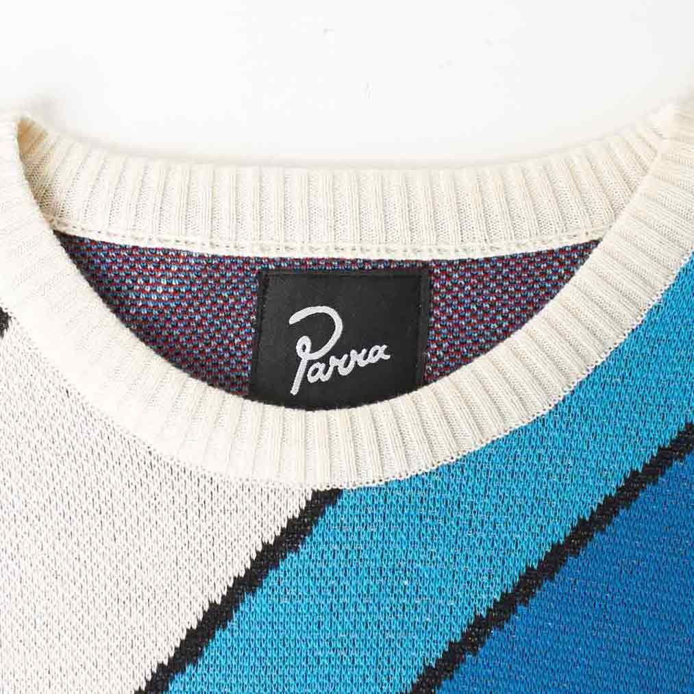 Parra: Rejected Piano Knitted Crewneck Pullover - Off White - Image 3