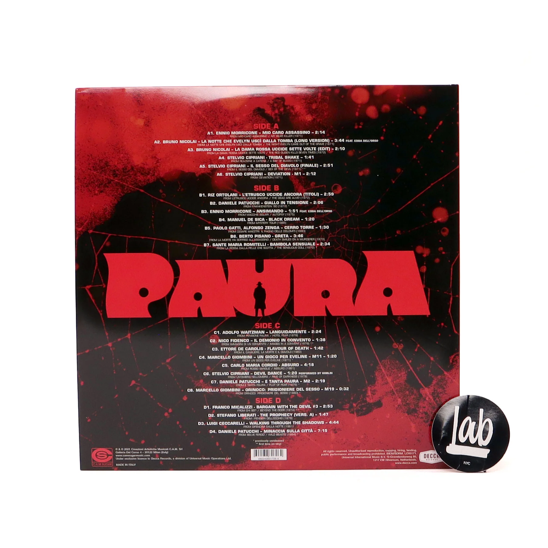 CAM Sugar: Paura - A Collection Of Italian Horror Sounds Vinyl 2LP - Image 3