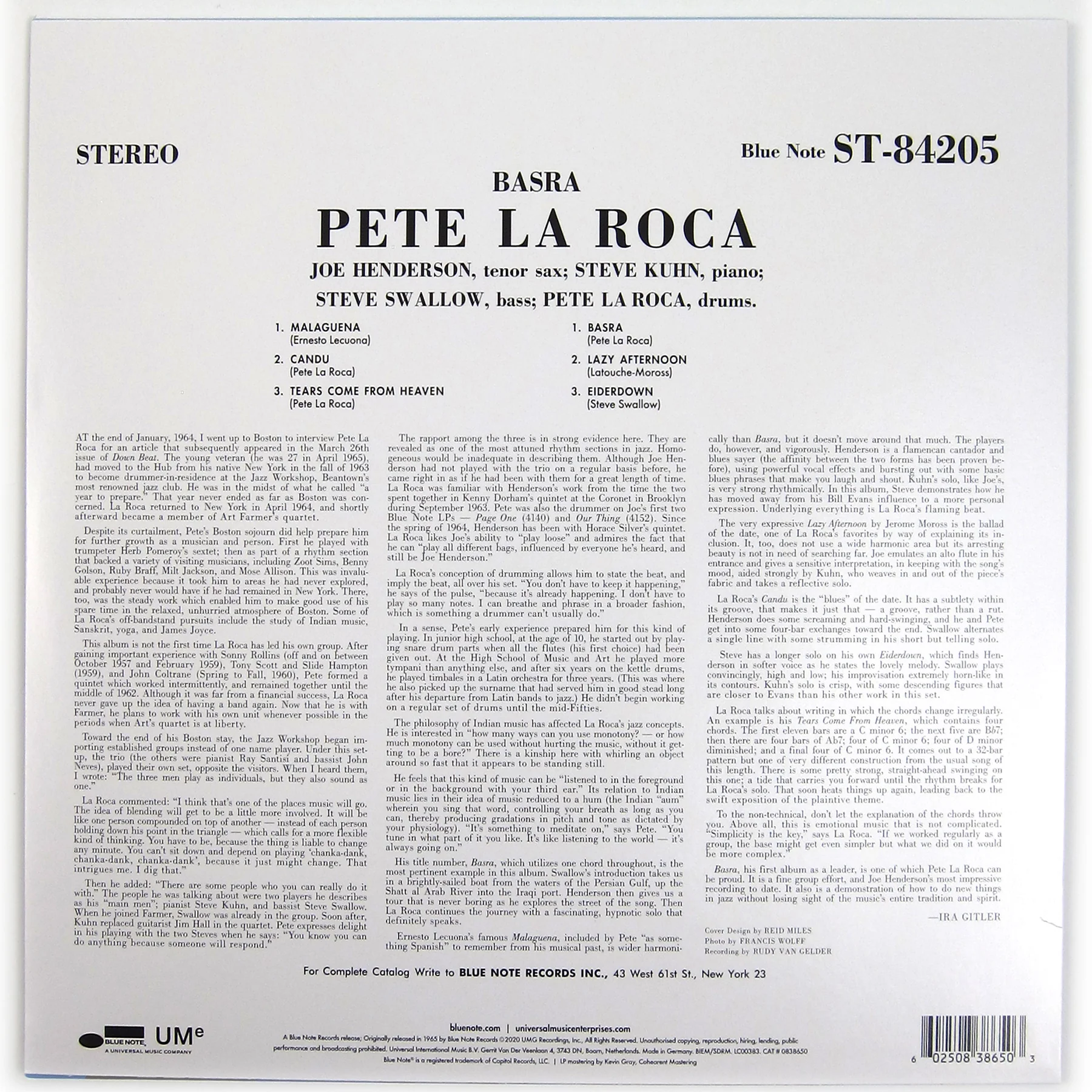 Pete La Roca: Basra Vinyl LP - Image 2