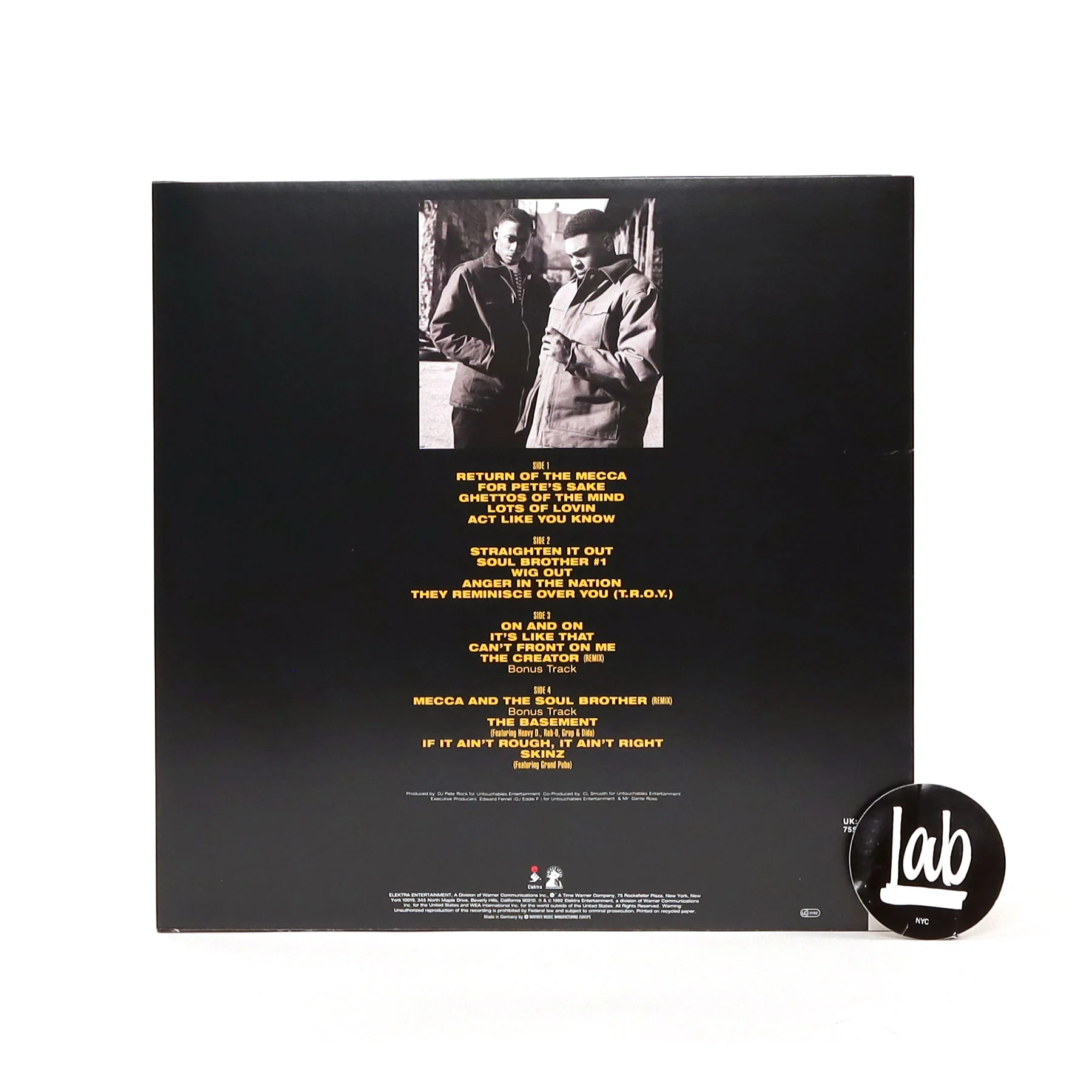Pete Rock & C.L. Smooth: Mecca And The Soul Brother (Import) Vinyl 2LP - Image 3
