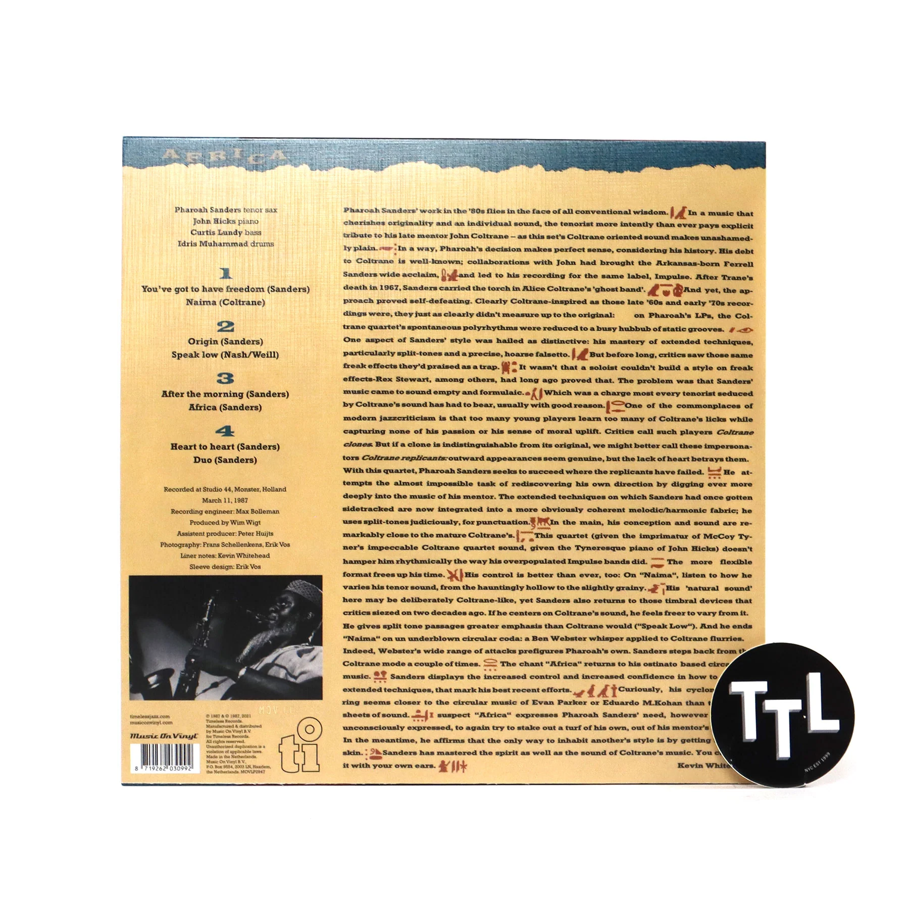 Pharoah Sanders: Africa (Music On Vinyl 180g, Orange & Black Colored Vinyl) Vinyl 2LP - Image 3