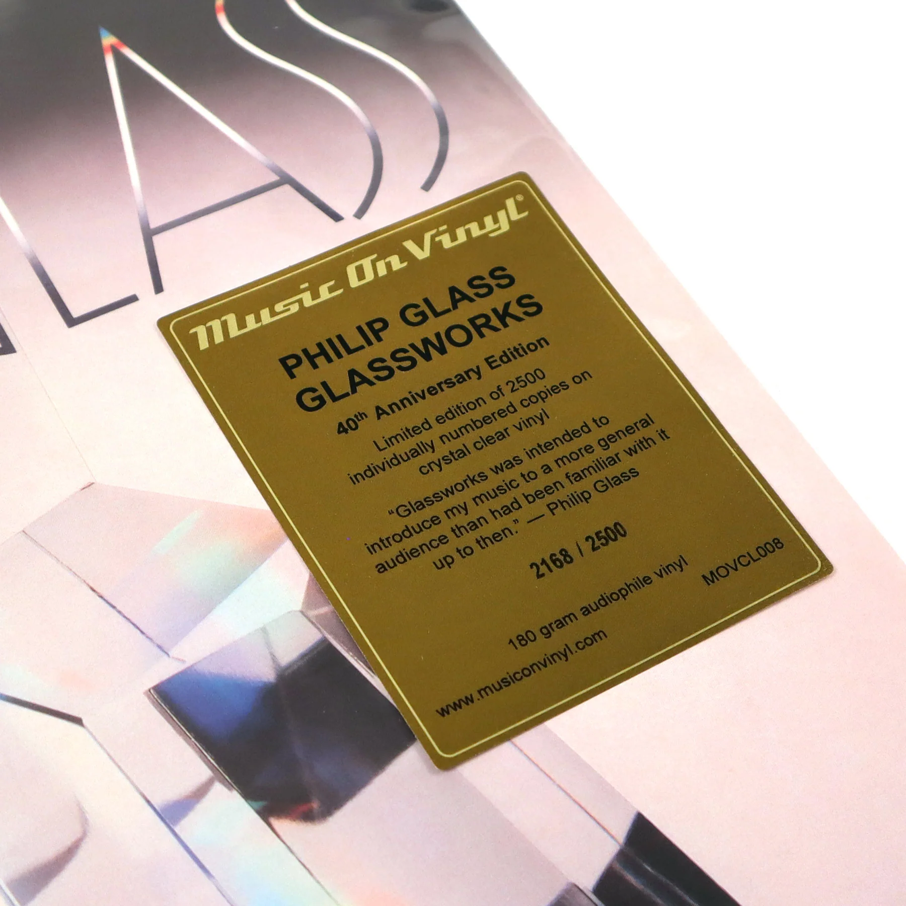 Philip Glass: Glassworks (Music On Vinyl 180g, Colored Vinyl) Vinyl LP - Image 4