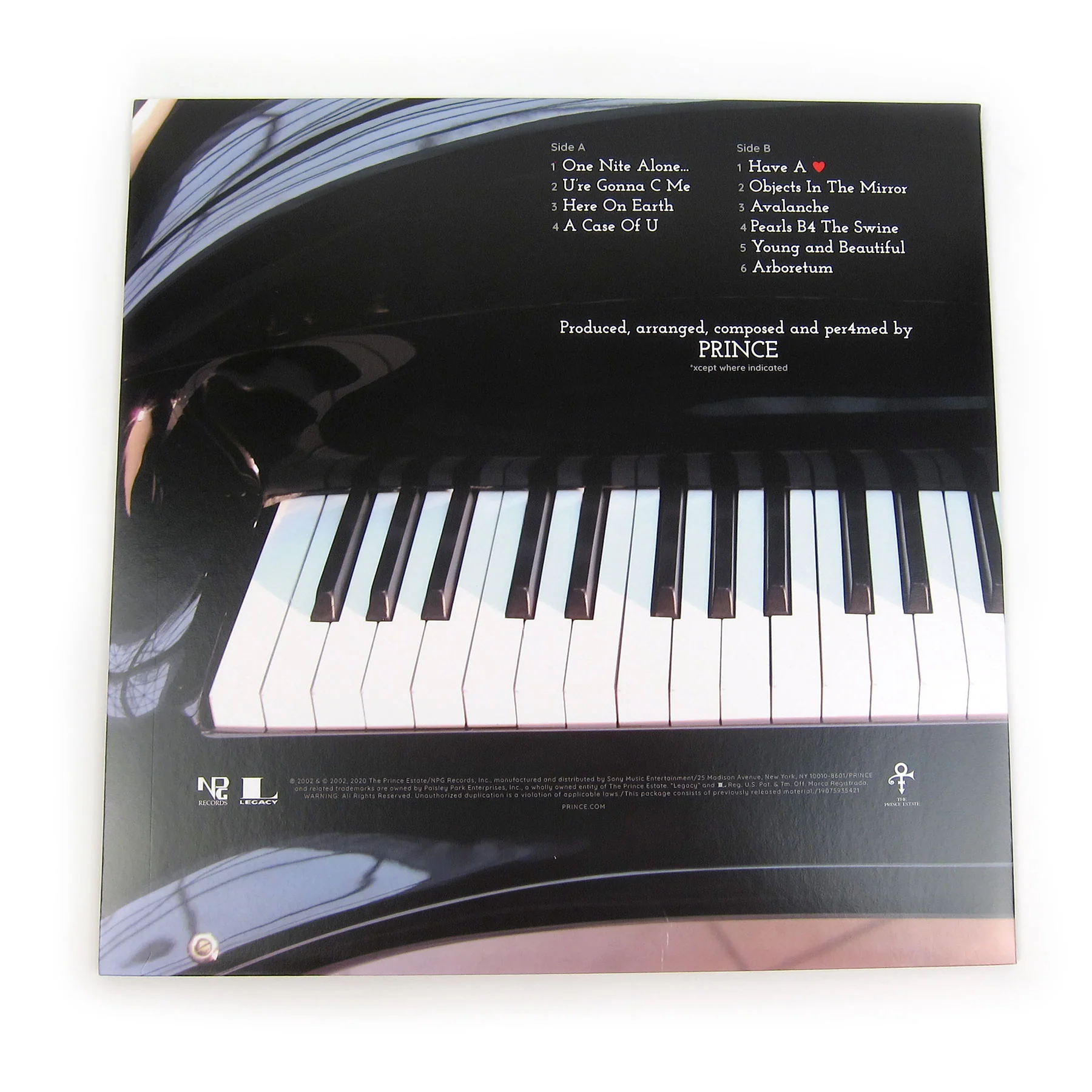 Prince: One Nite Alone... Solo Piano and Voice (Colored Vinyl) Vinyl LP - Image 2